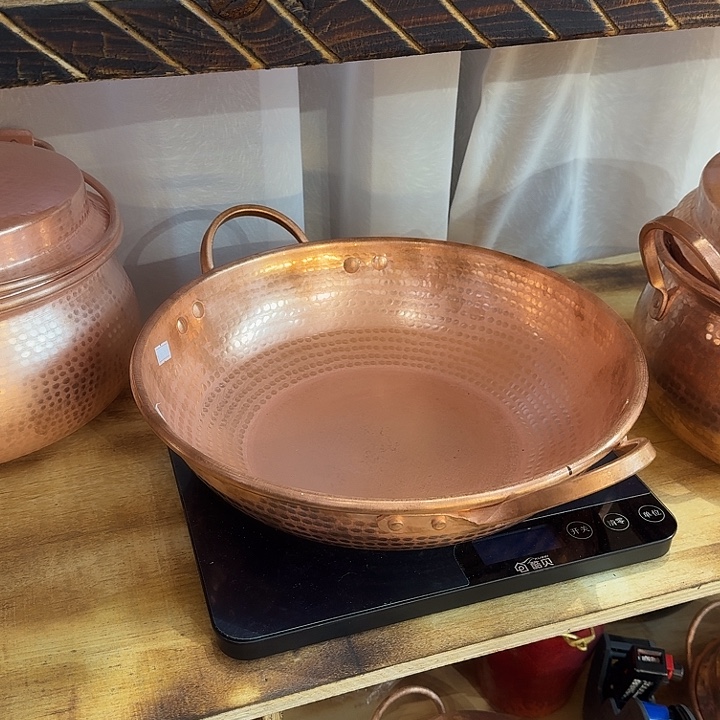 紫铜手工制作摆件锅一个32 口径