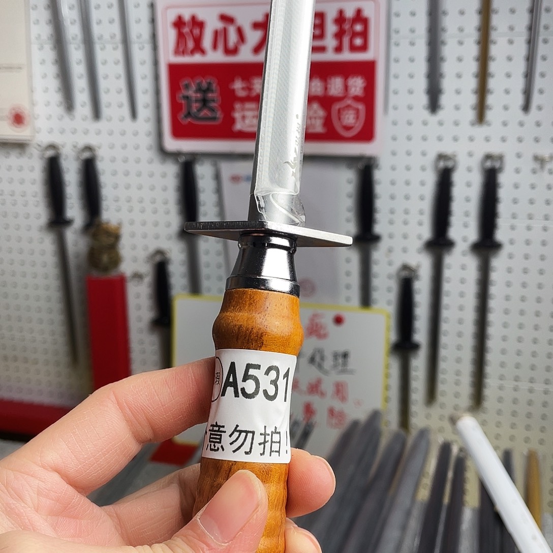 微瑕疵12寸超细纹分体式花梨木手柄——531