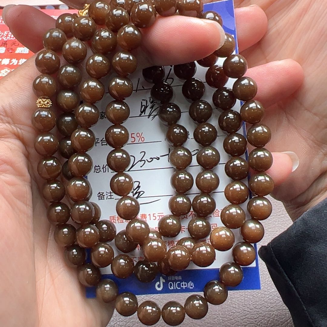 和田玉手链未镶嵌暖*