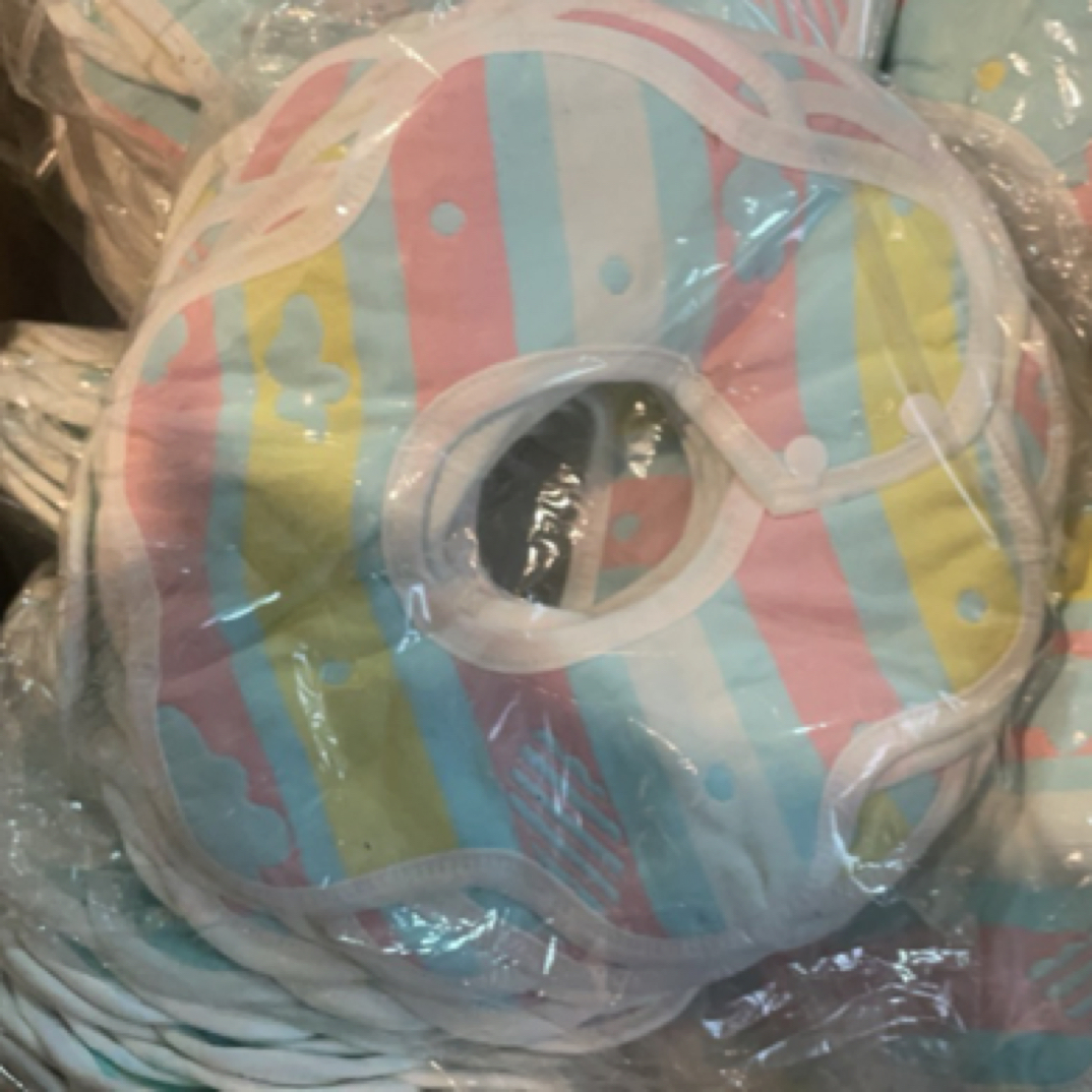 高质量双面纱布六层纱花瓣口水巾