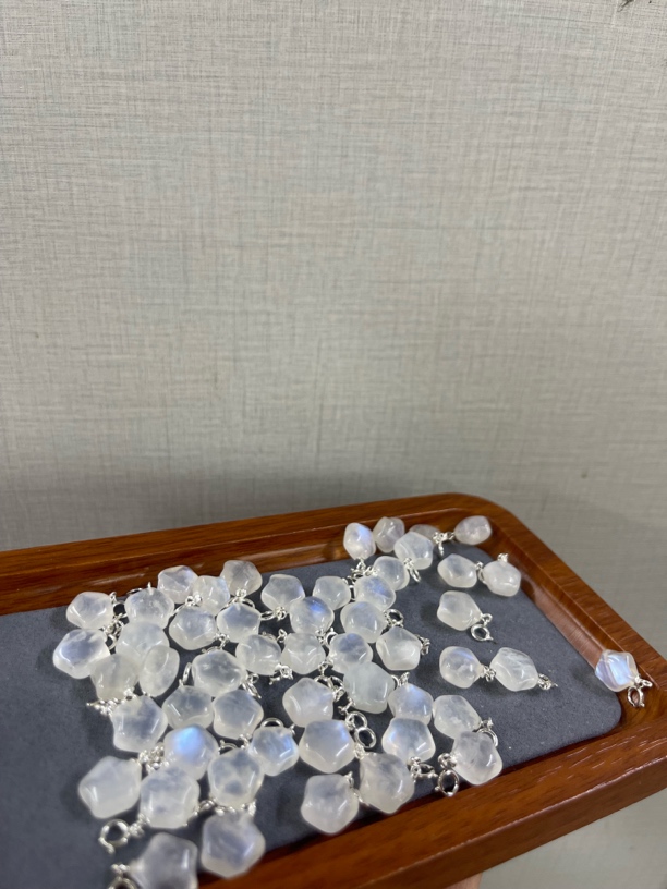 蓝月光星星吊坠 发货多样性发其一默认棉裂微瑕