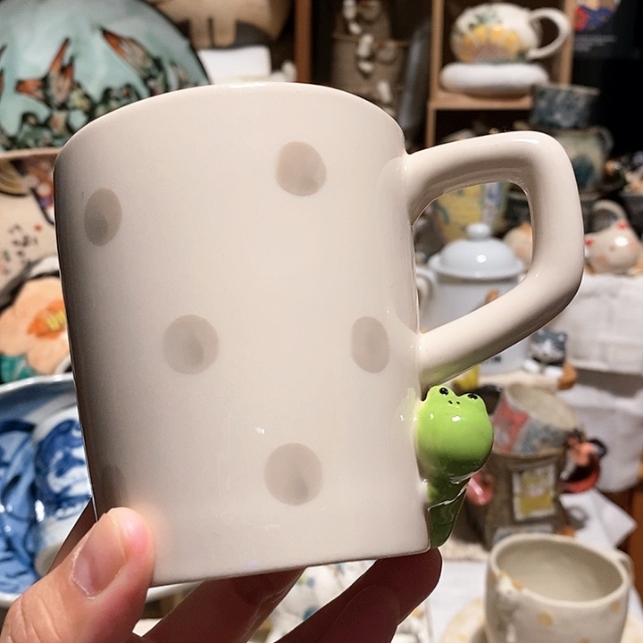 搪瓷青蛙马克杯子