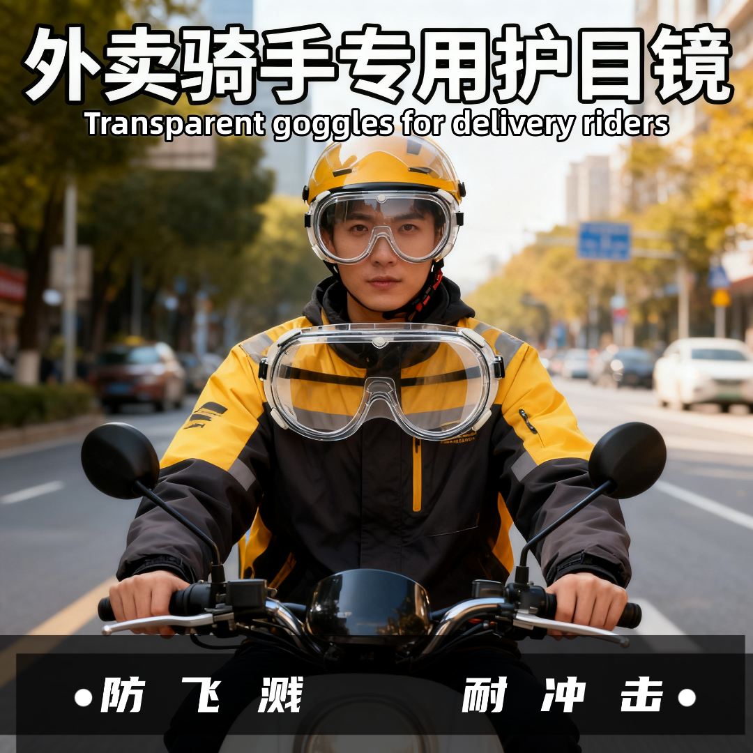 骑手护目镜防风防雾防灰尘骑行专用外卖骑手防风沙电动车护目镜