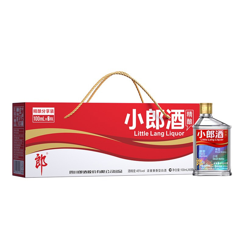 郎酒小郎酒精酿 浓酱兼香型白酒【DB】45度100*6瓶