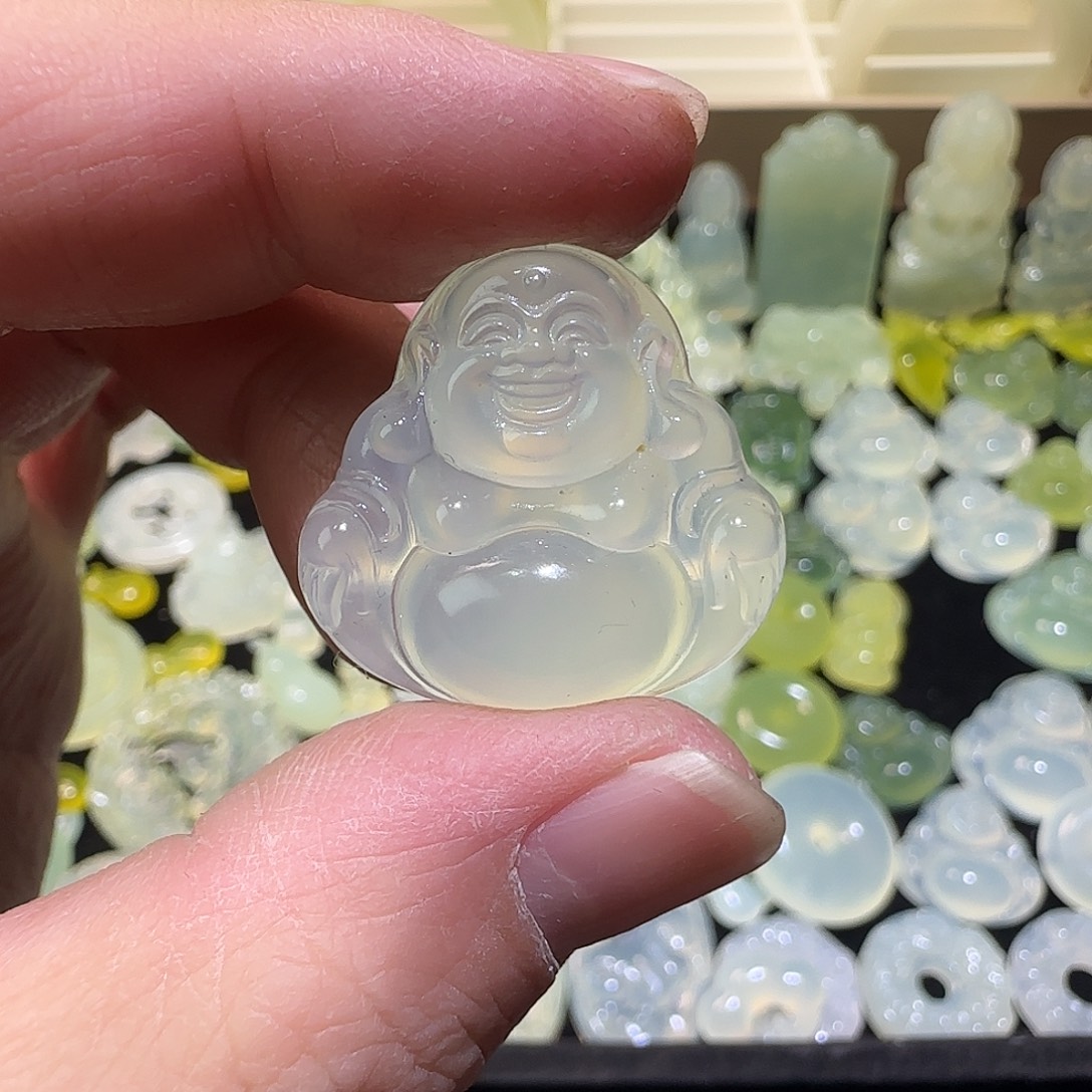 蛇纹石玉合金颈饰