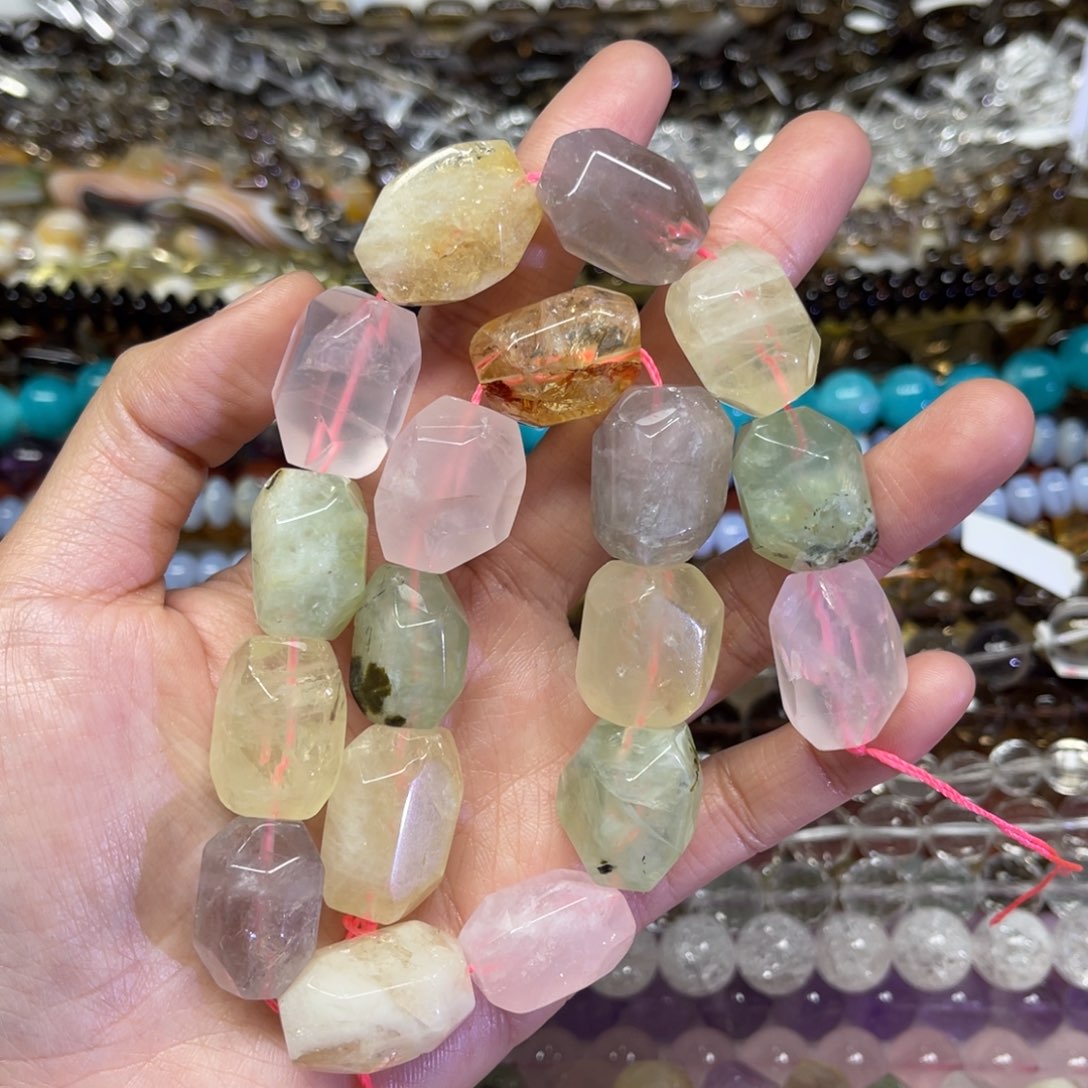 水晶未镶嵌颈饰天然多宝水晶卡15✖️20长条38厘米