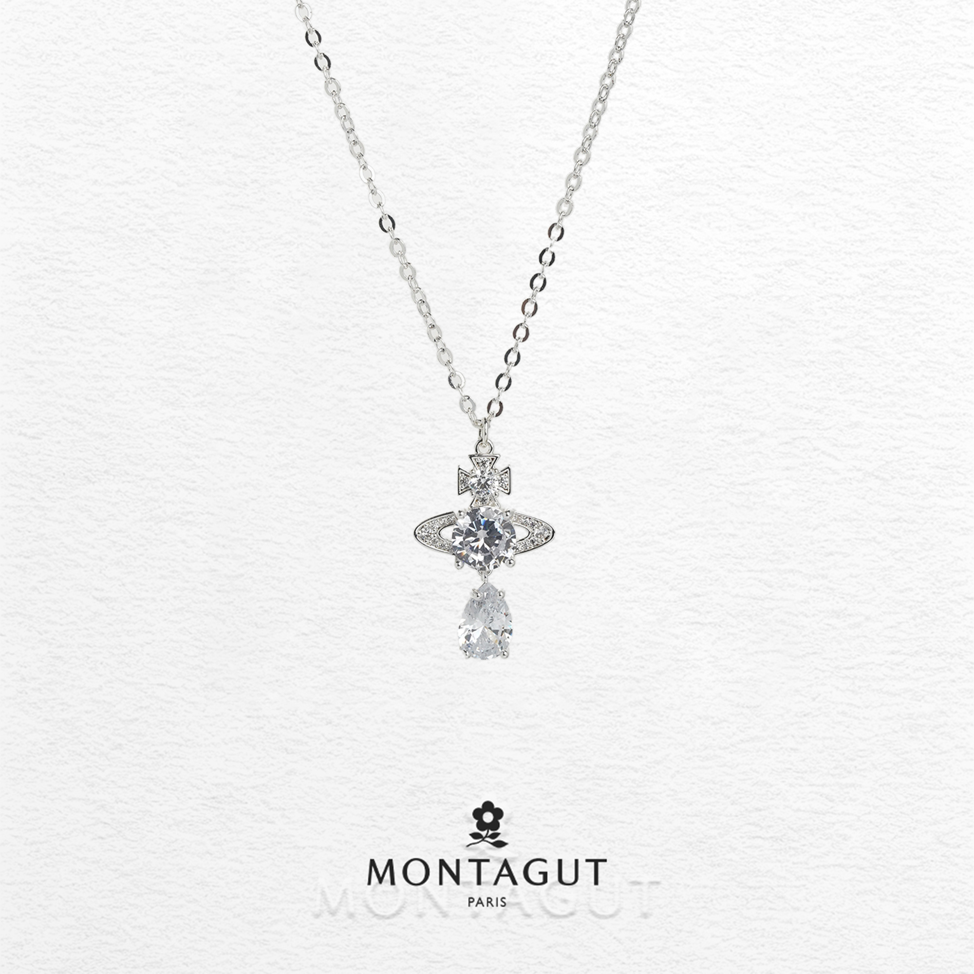 铜合金锆石项链 法国梦特娇轻奢系列星绽光芒 项链40cm【3731】JJ