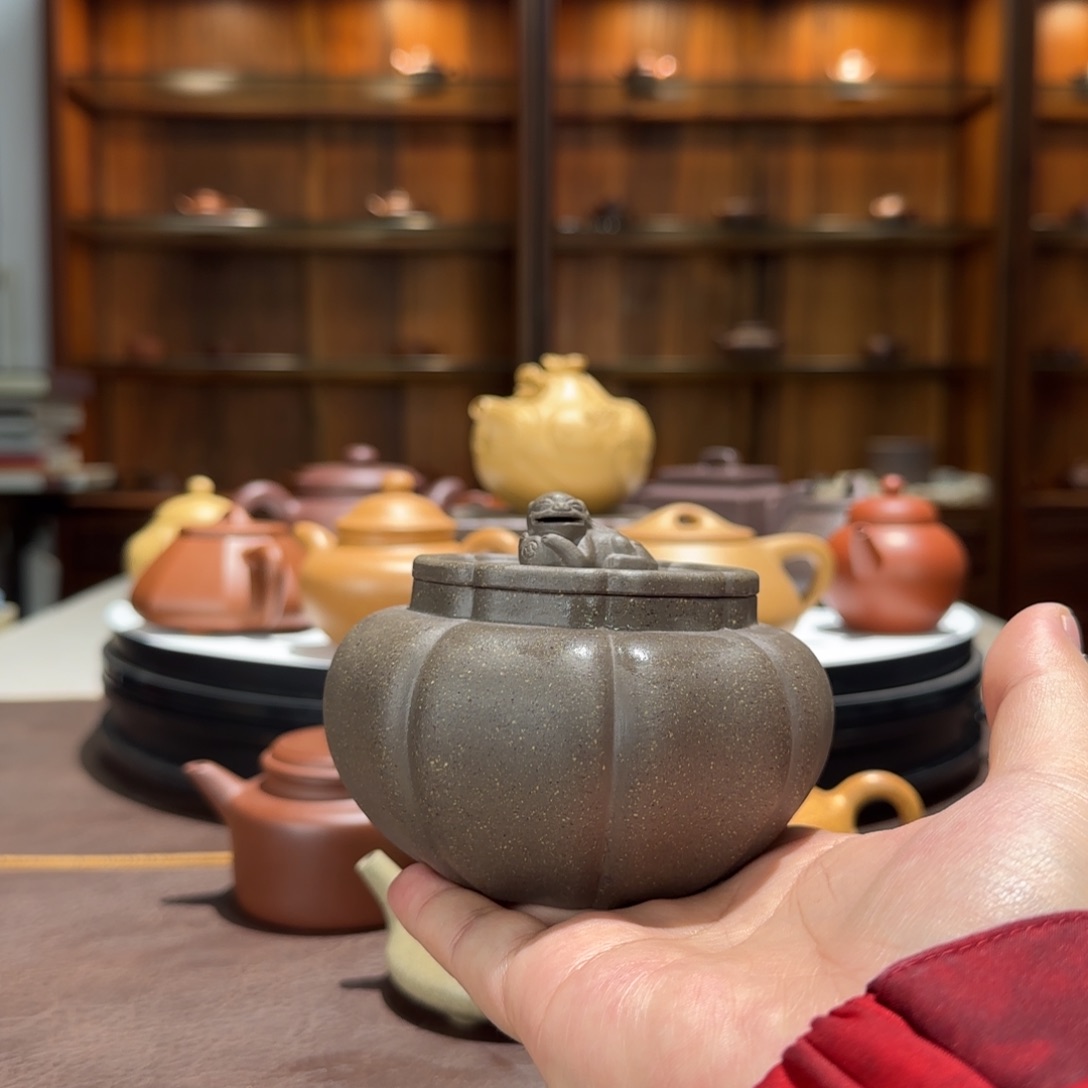 小***梁紫砂茶壶茶叶罐天青泥