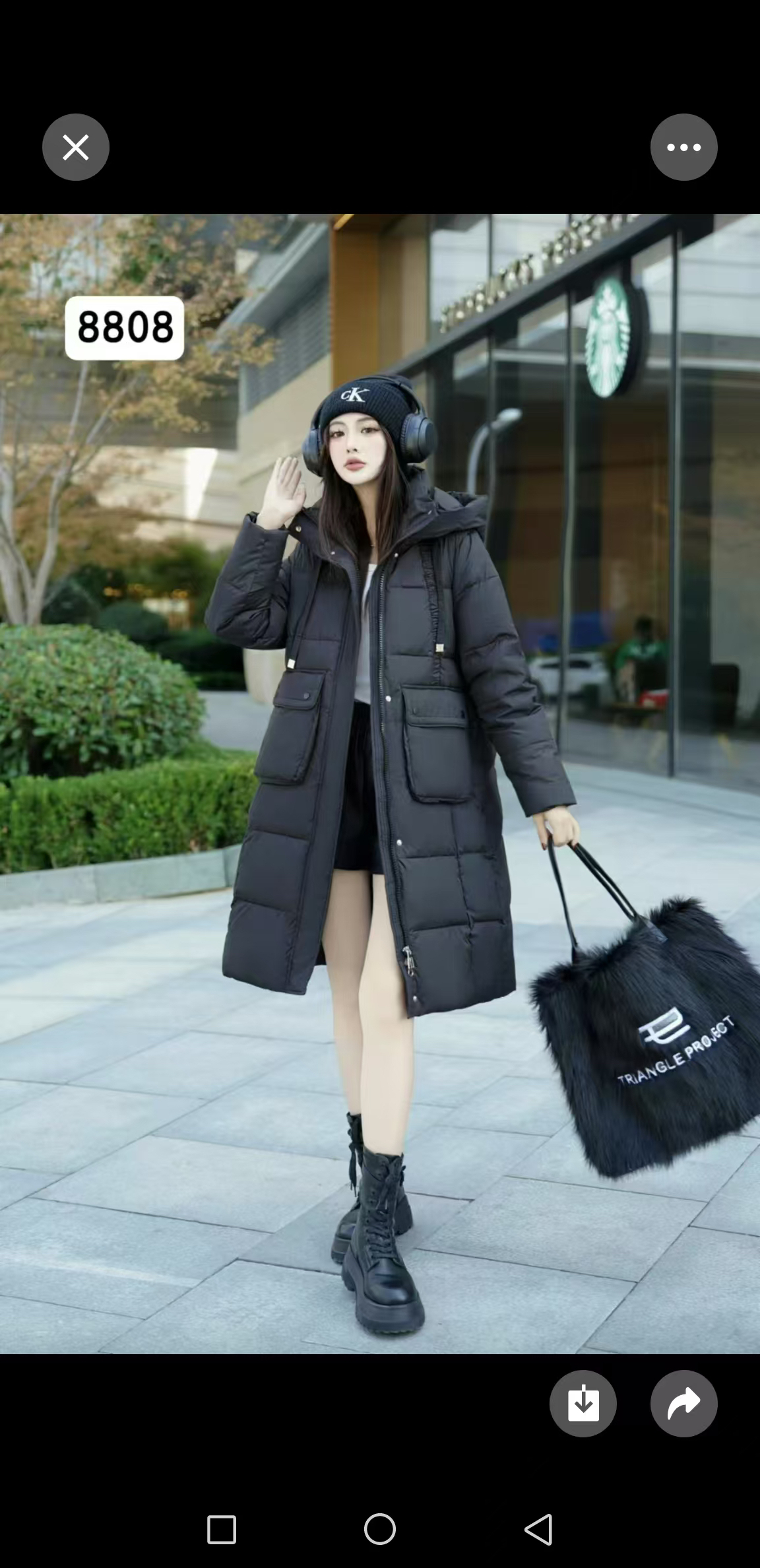 长款8808白鸭绒羽绒服