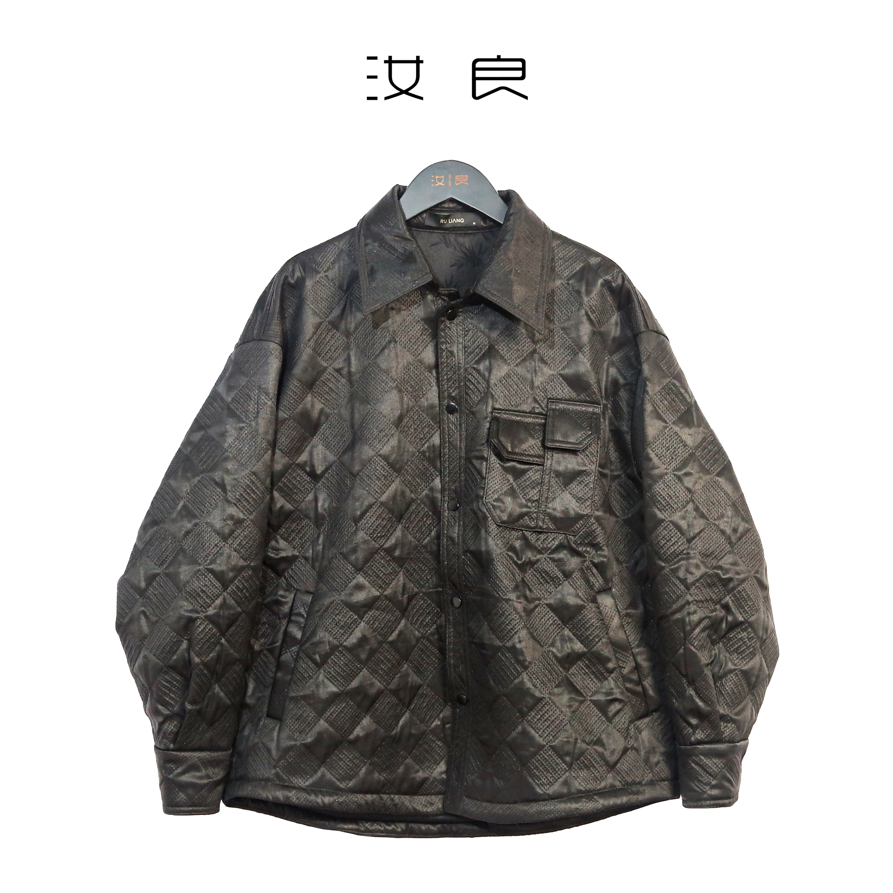 百搭翻领夹绒衬衣式外套