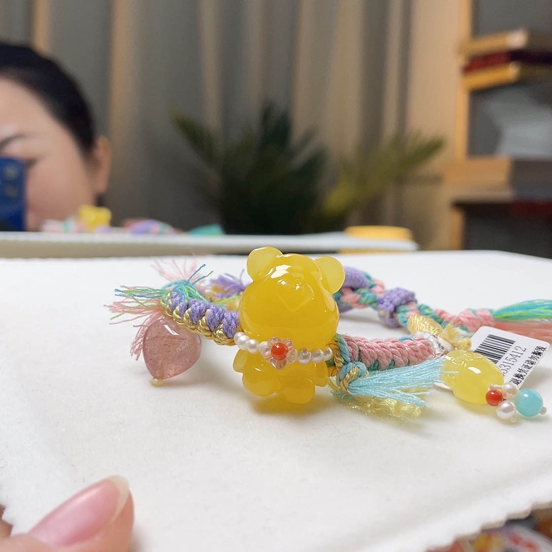 琥珀裸石未镶嵌蜜蜡手串