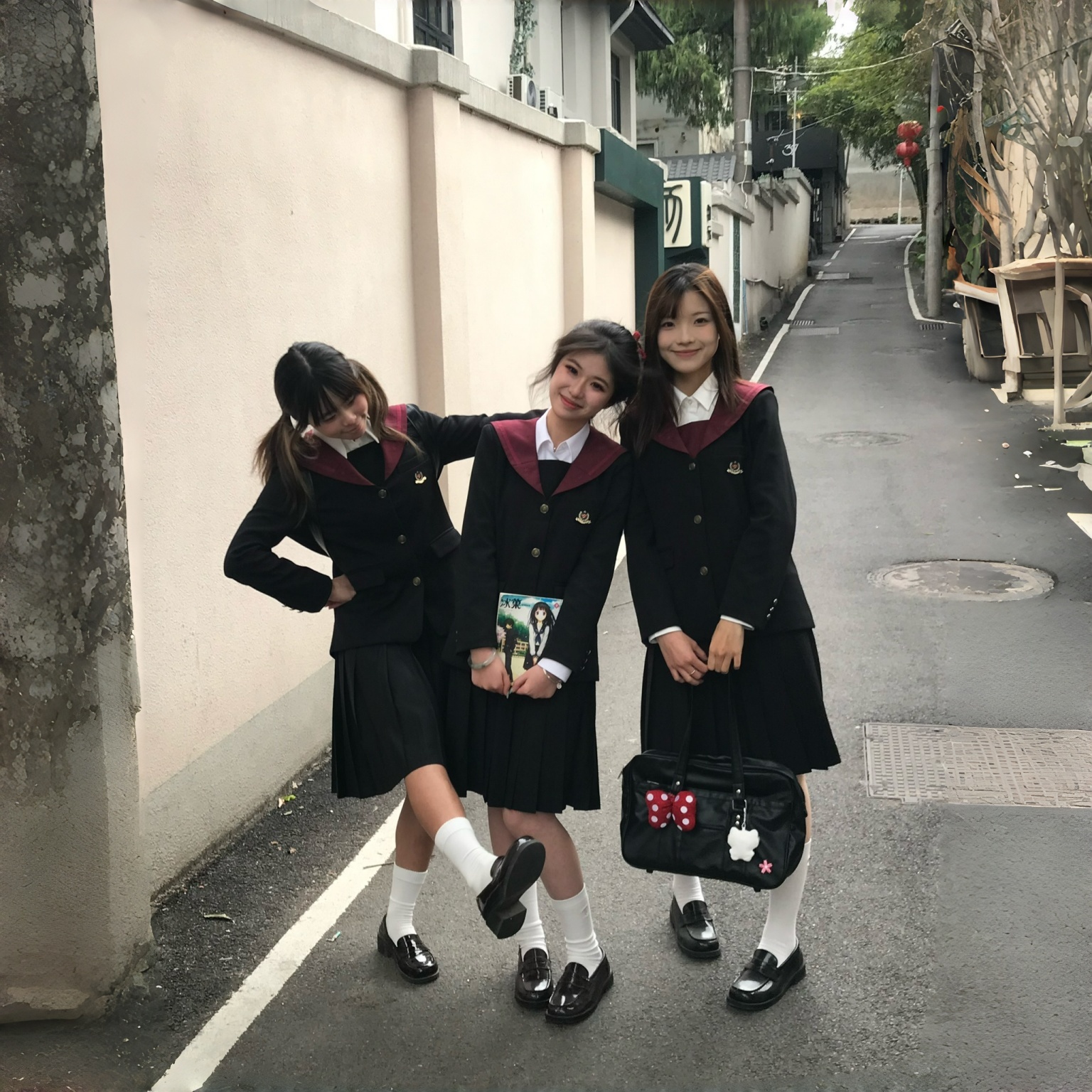 矢野星jk制服水手领西服原创校供感西装套装日系女格裙半身裙