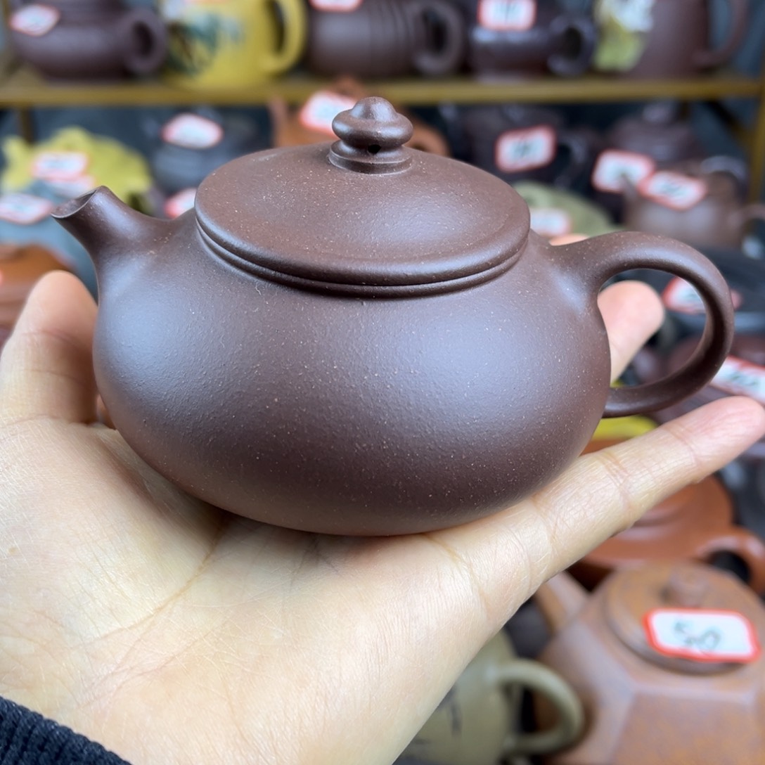 紫砂茶壶宜兴紫砂壶寒江