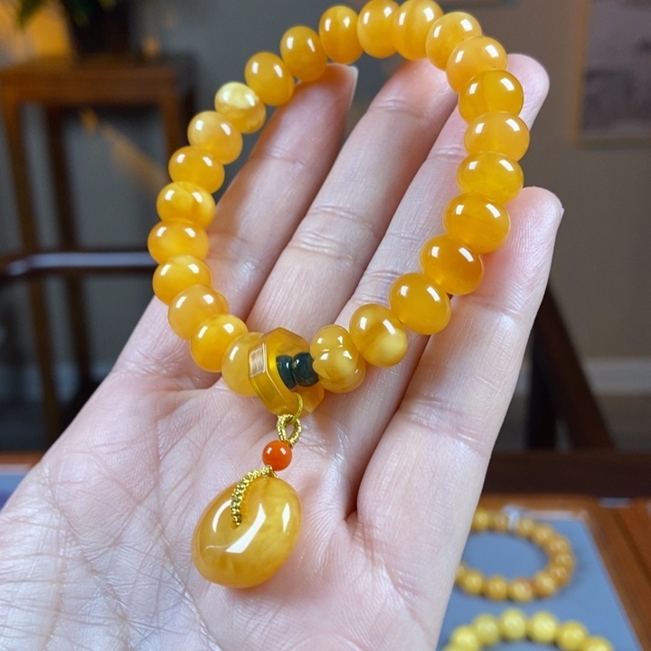 未镶嵌琥珀手链蜜蜡手串10