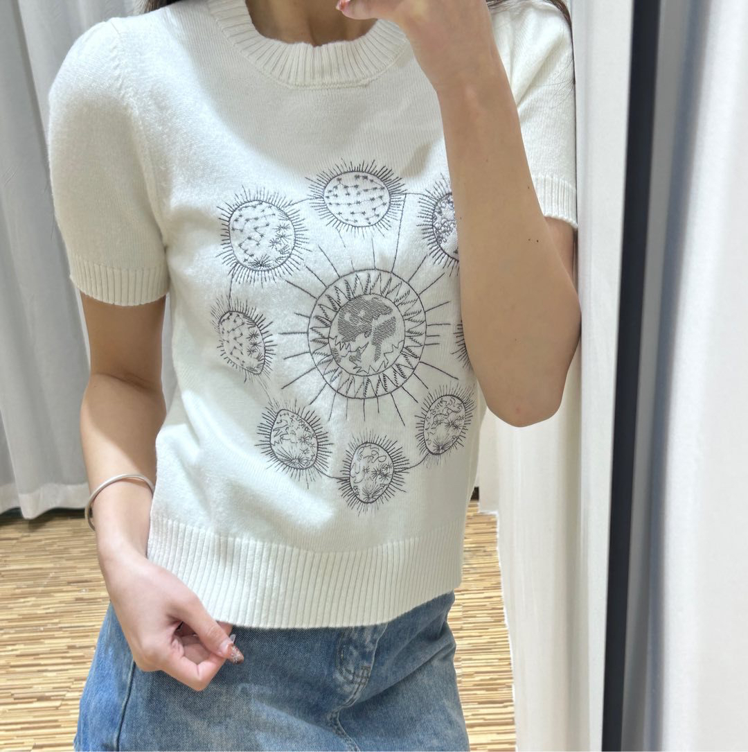 2025圆环刺绣显瘦针织衫321