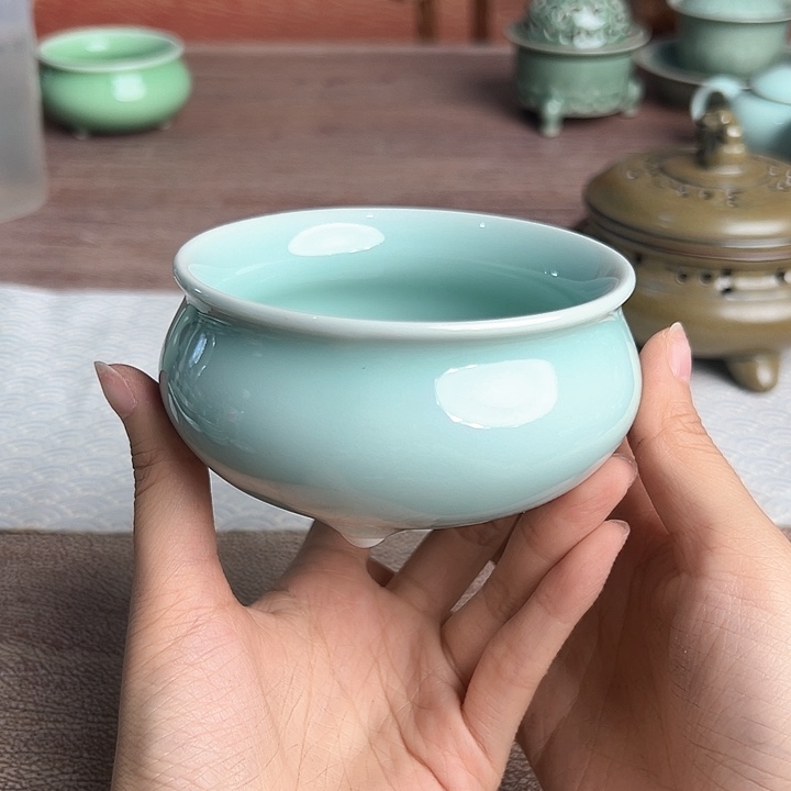 龙泉云间青瓷小米茶器