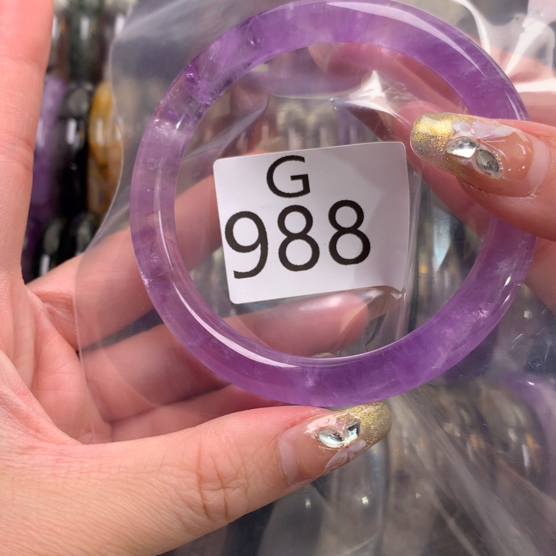 紫晶手镯未镶嵌手镯988-63
