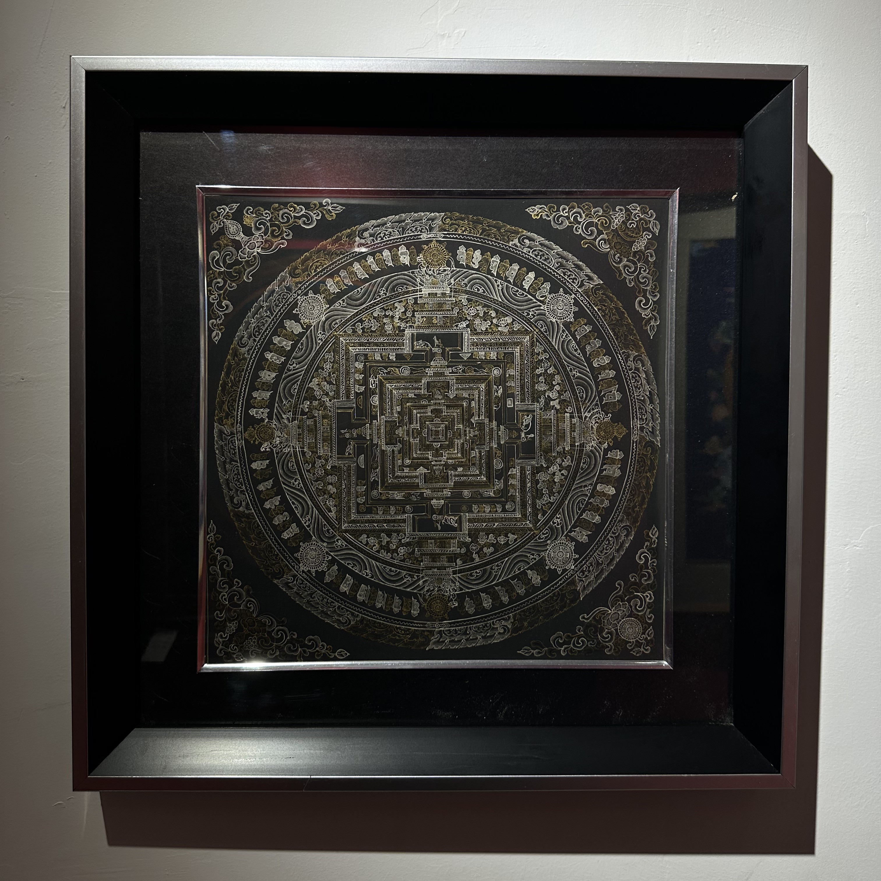 一念造物【坛城】纯手绘唐卡 内径28×28cm 画框40×40cm