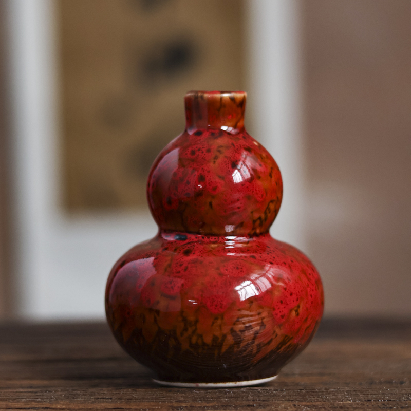 【铜拾社】火焰葫芦福满四方陶瓷（Q2613）