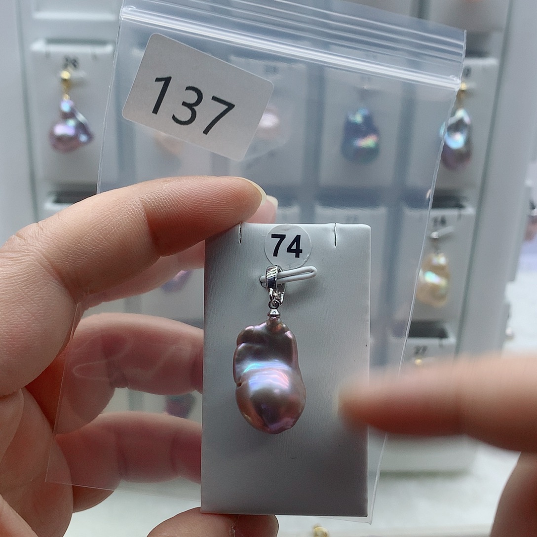 合金吊坠(不含链)淡水珍珠