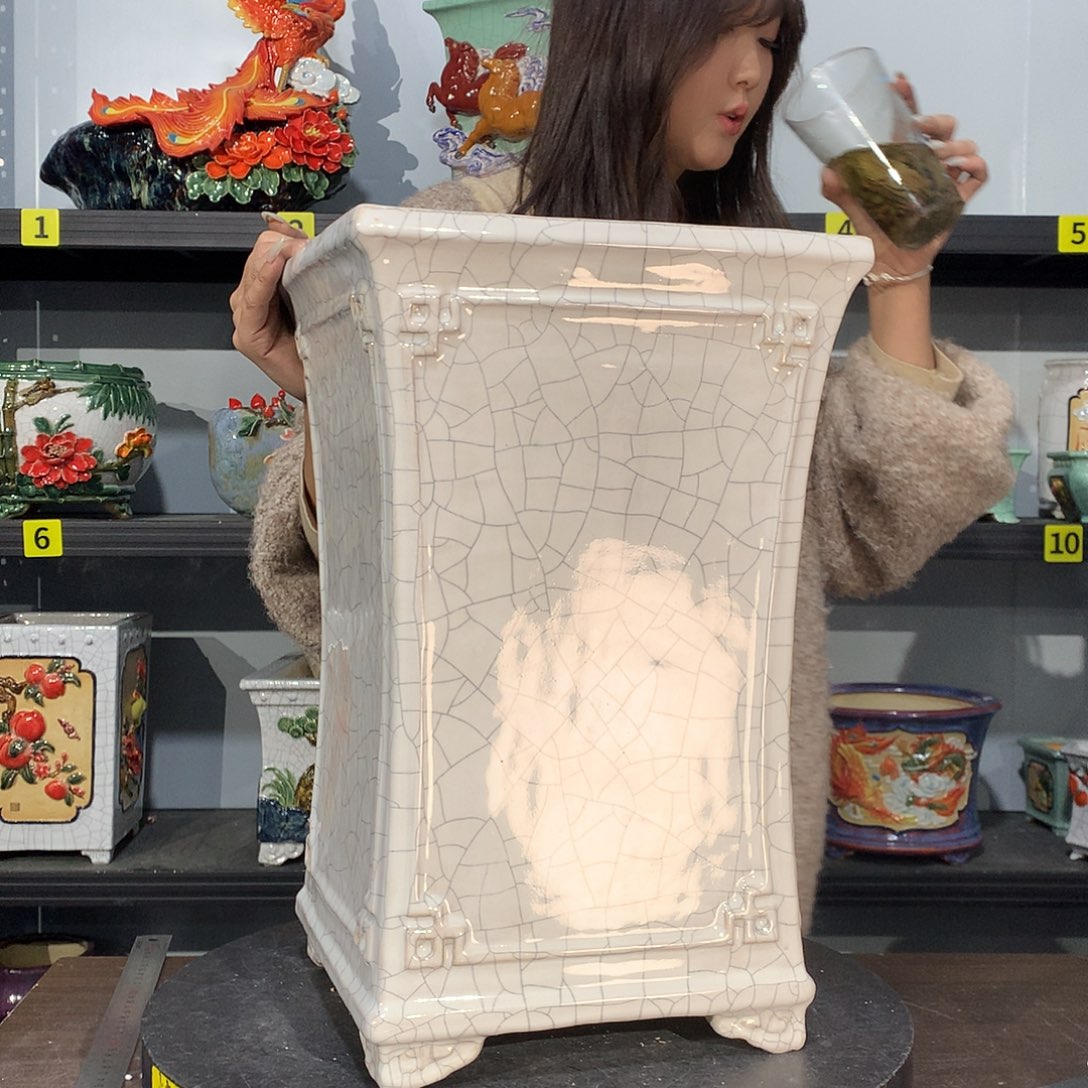 宇***王高温烧制石湾盆花盆瑕疵