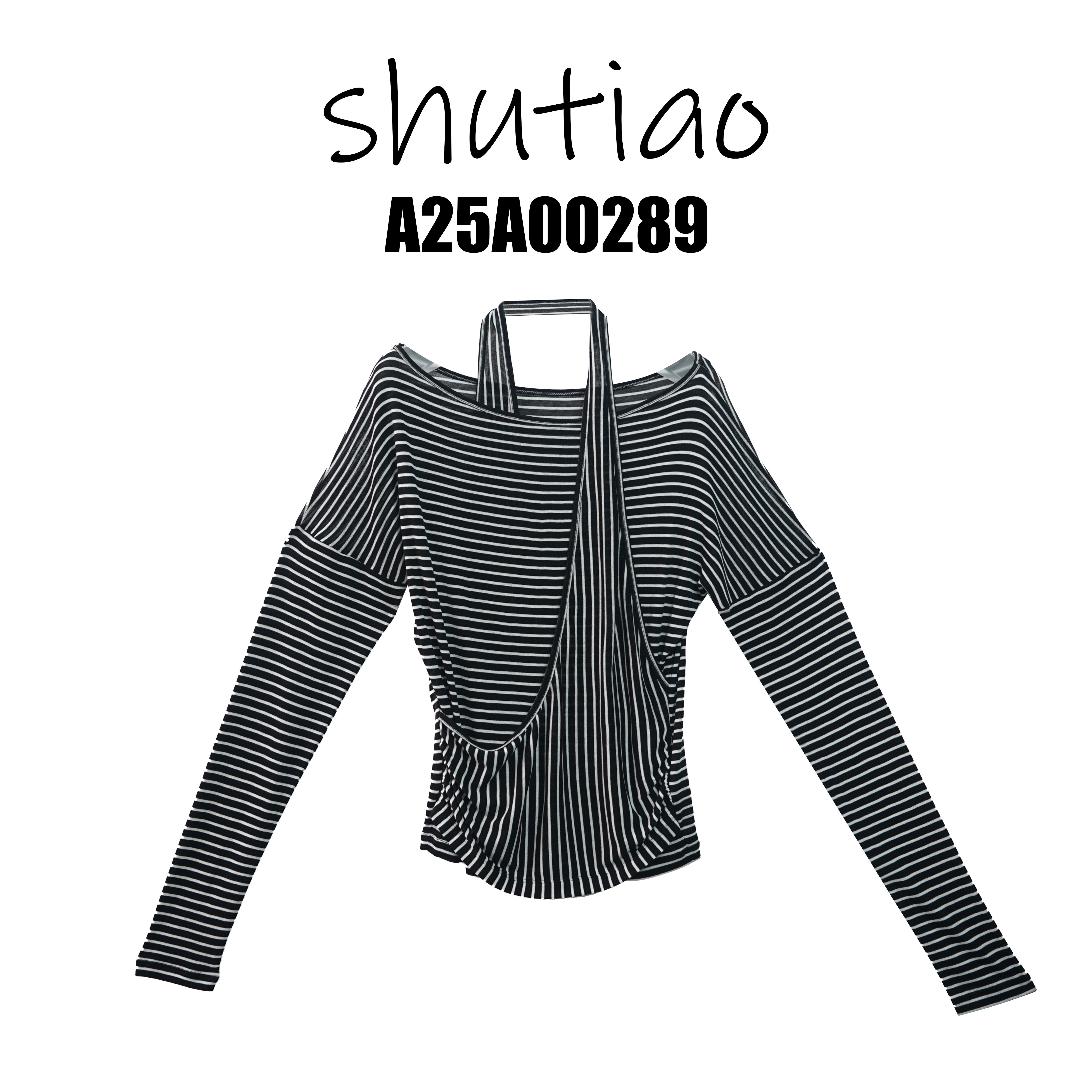 【SHUTIAO】2025春夏：新款小众设计款T恤A25A00289