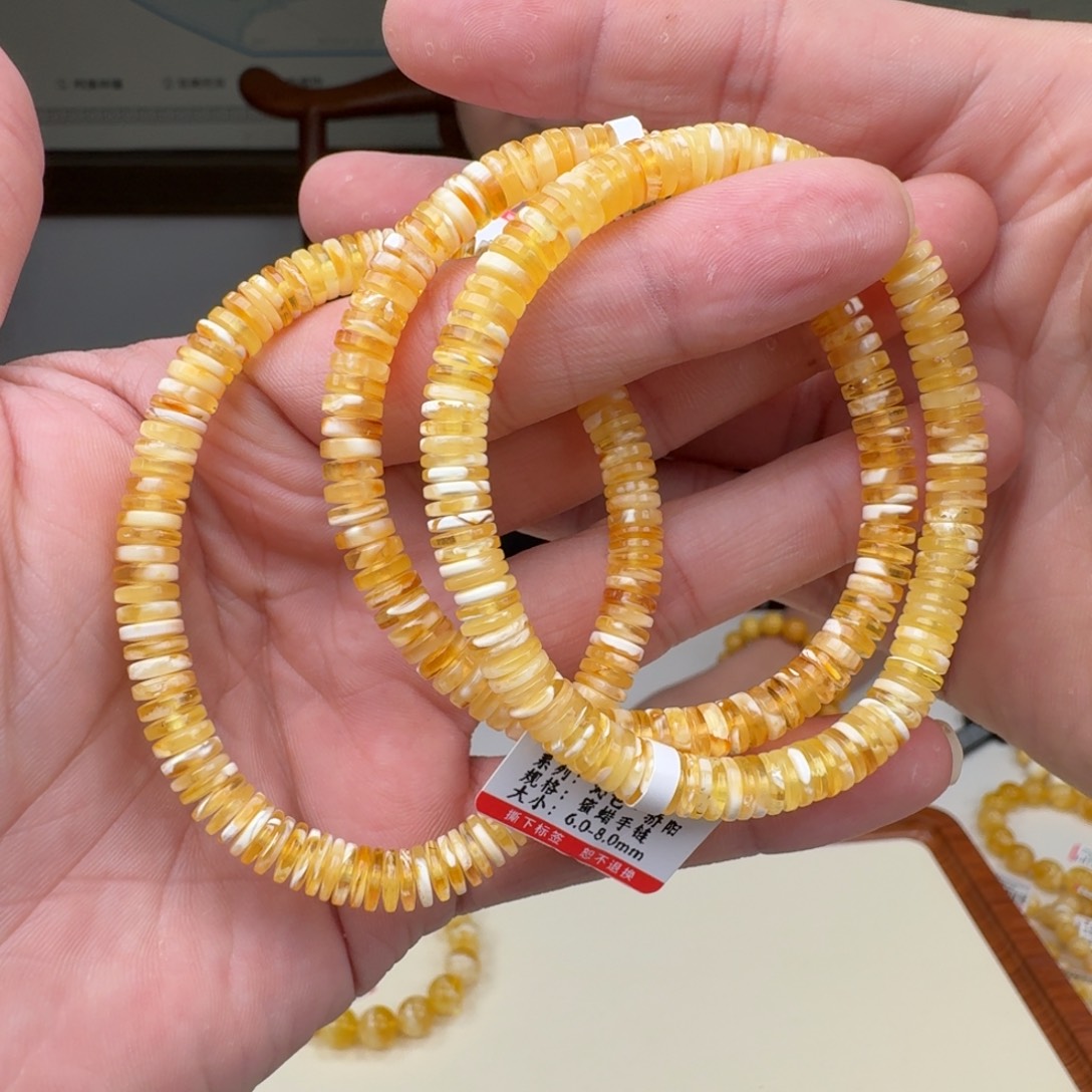 琥珀未镶嵌手链多样性发其一