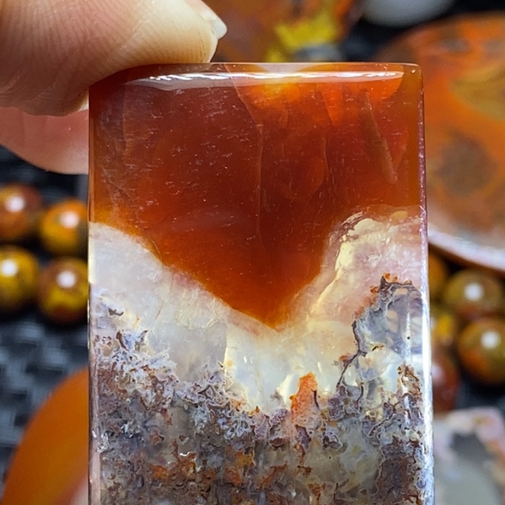 玛瑙/玉髓颈饰未镶嵌橙*