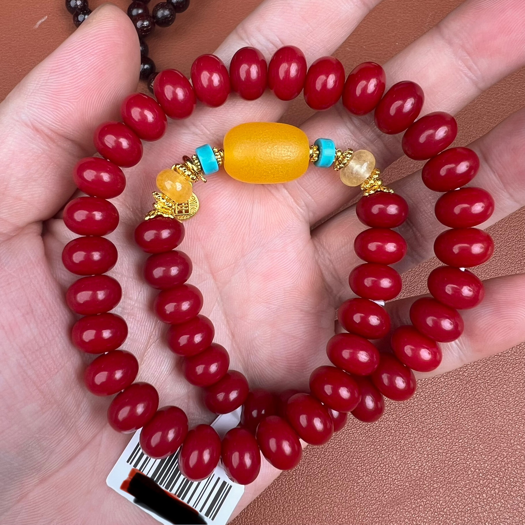 JG0013 红菩提双圈手串 无礼盒