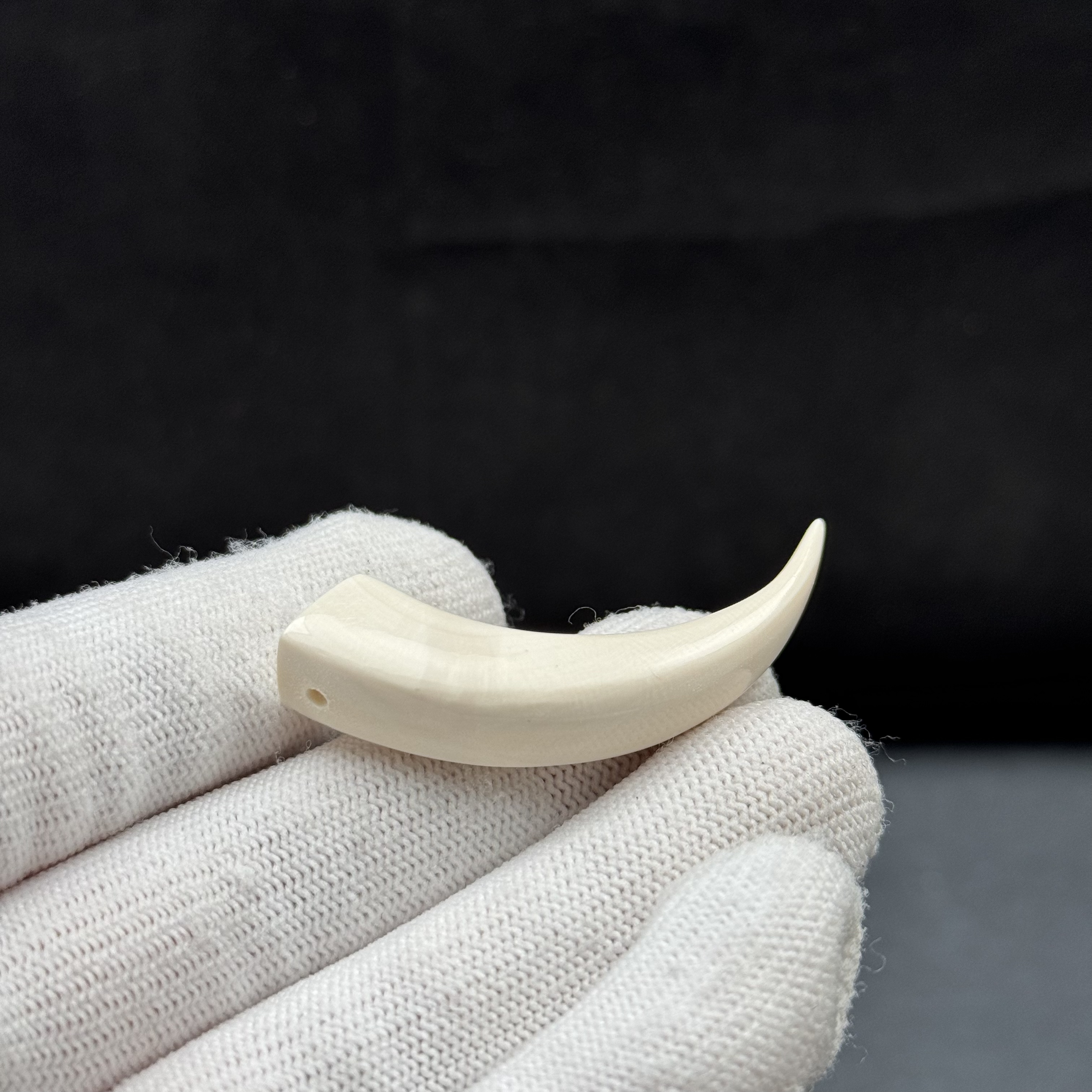 D3975天然猛犸牙 牙尖 50mm支持鉴定 假一罚四