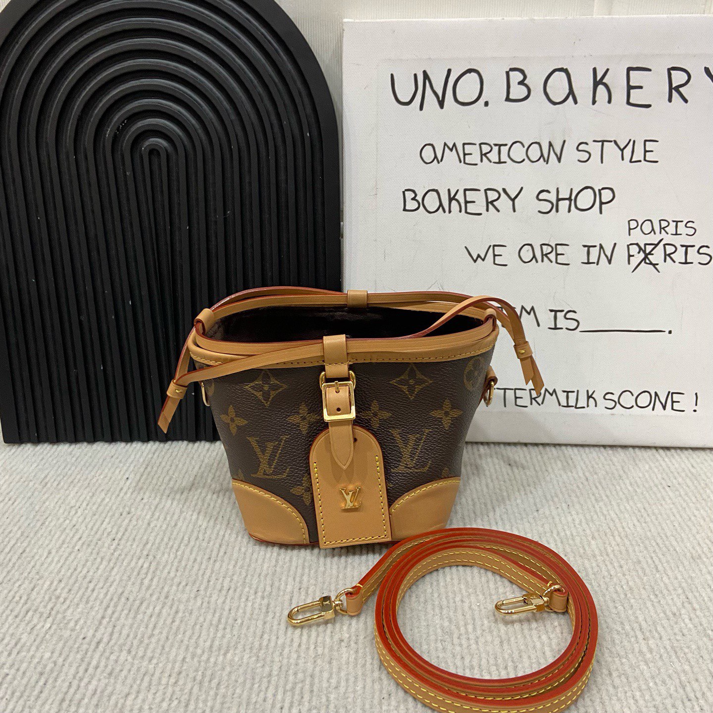 95新 LouisVuitton/路易威登 noe purse老花抽绳水桶烧麦包