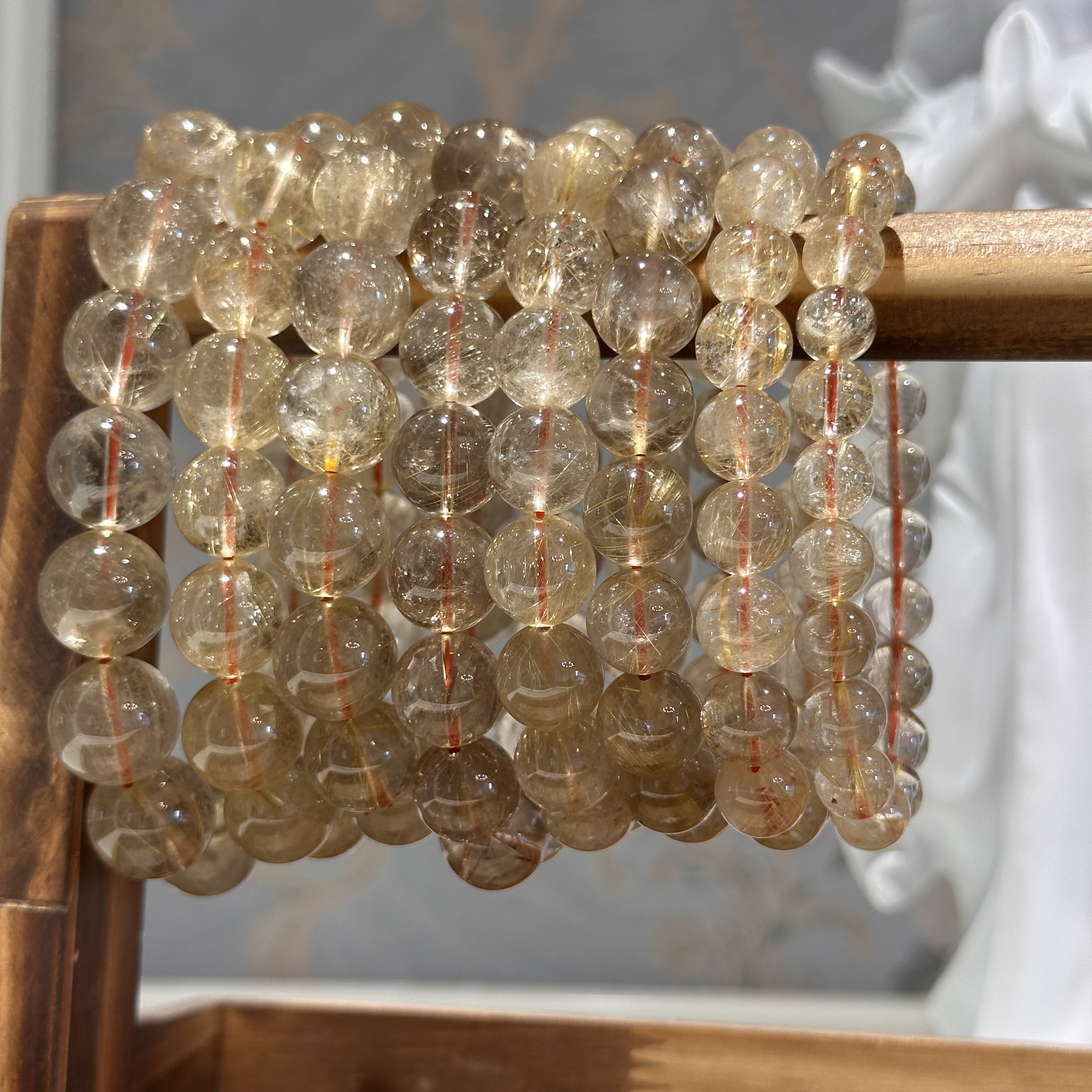 天然发晶水晶手串 多样性发其一f126