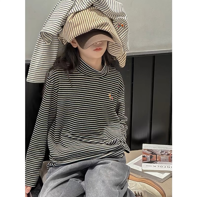 【专属】韩版东大门彩色小木马冬季条纹打底衫 A666 666 