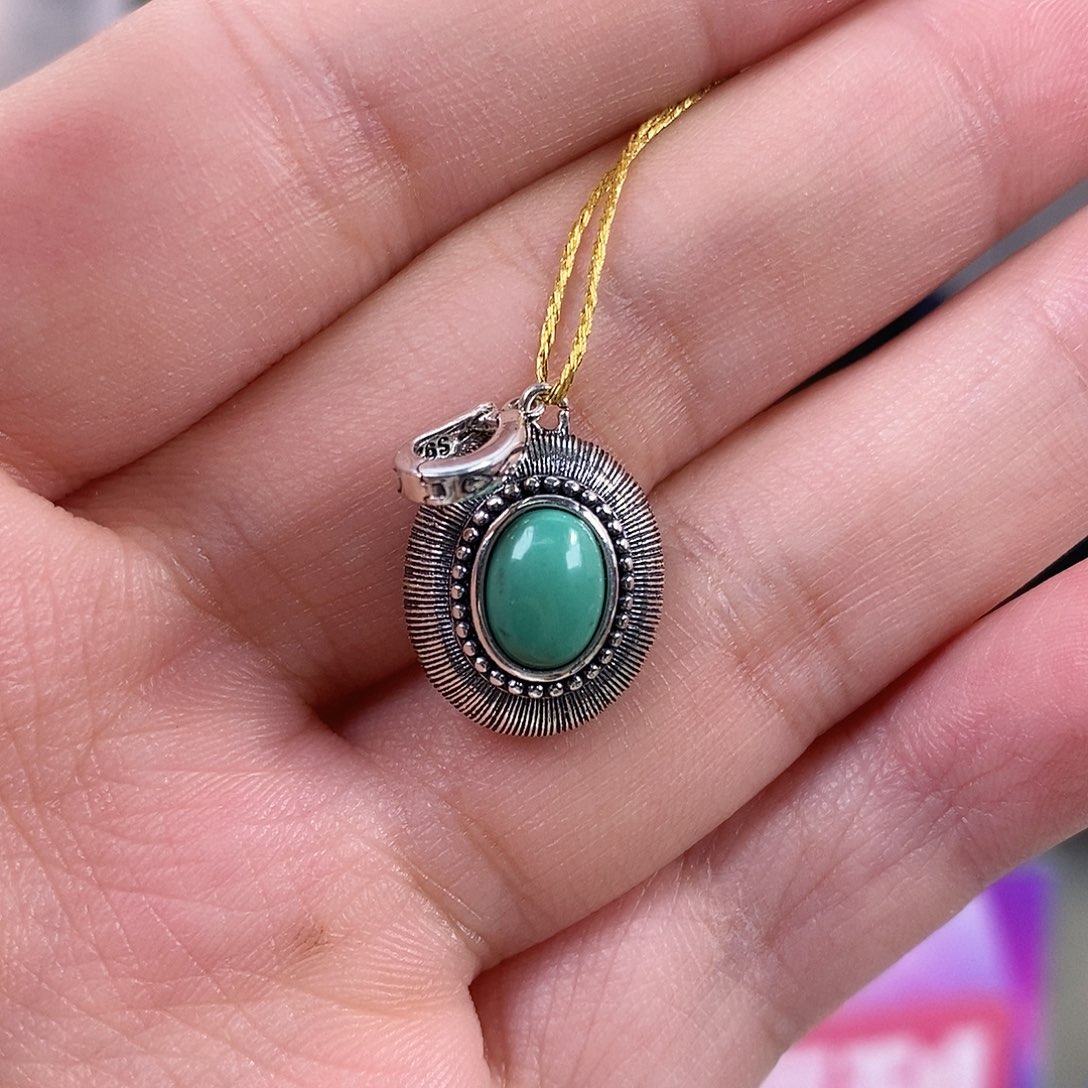 绿松石银S925镶嵌珠宝奇石