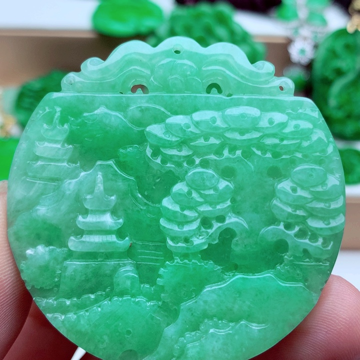 翡翠未镶嵌吊坠(不含链)