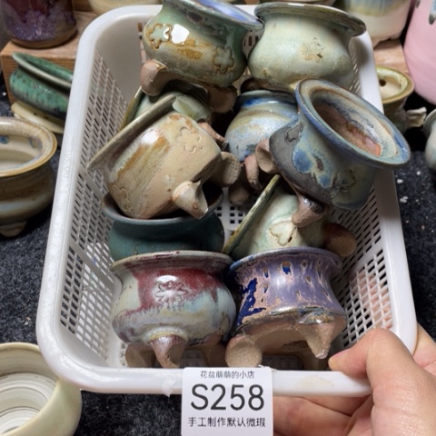 紫砂花盆微瑕258口径4.5左右