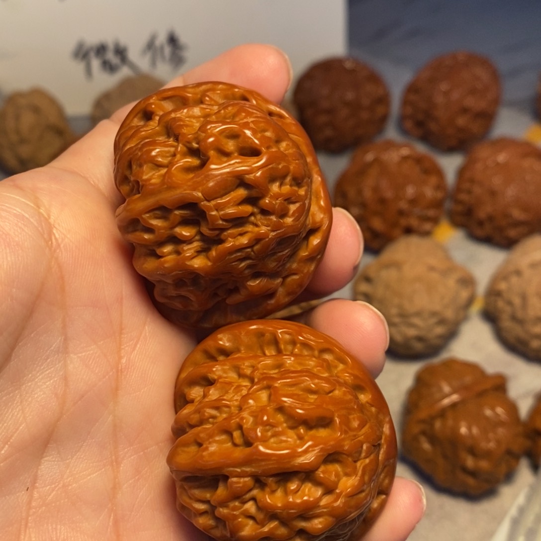 吊坠文玩核桃白狮子