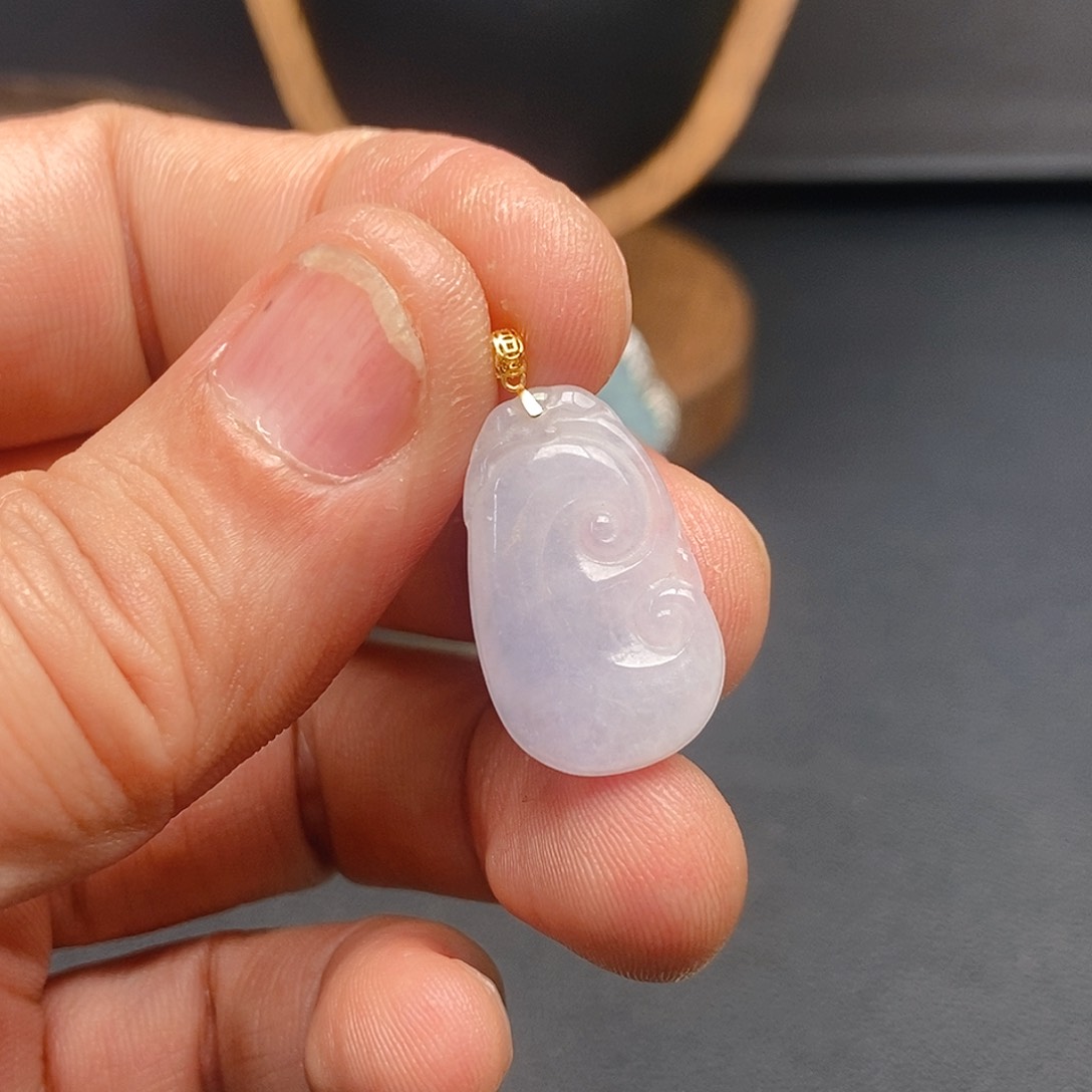 翡翠吊坠(不含链)18K金镶嵌544吊坠