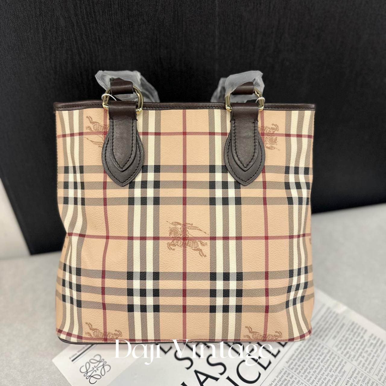 大吉中古/Burberry博柏利战马格纹手提单肩包