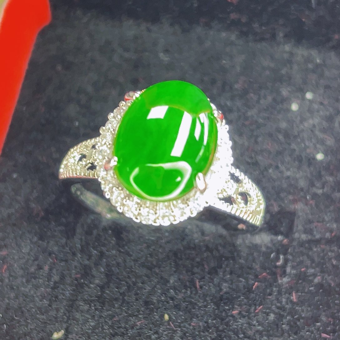 翡翠吊坠(不含链)银S925镶嵌