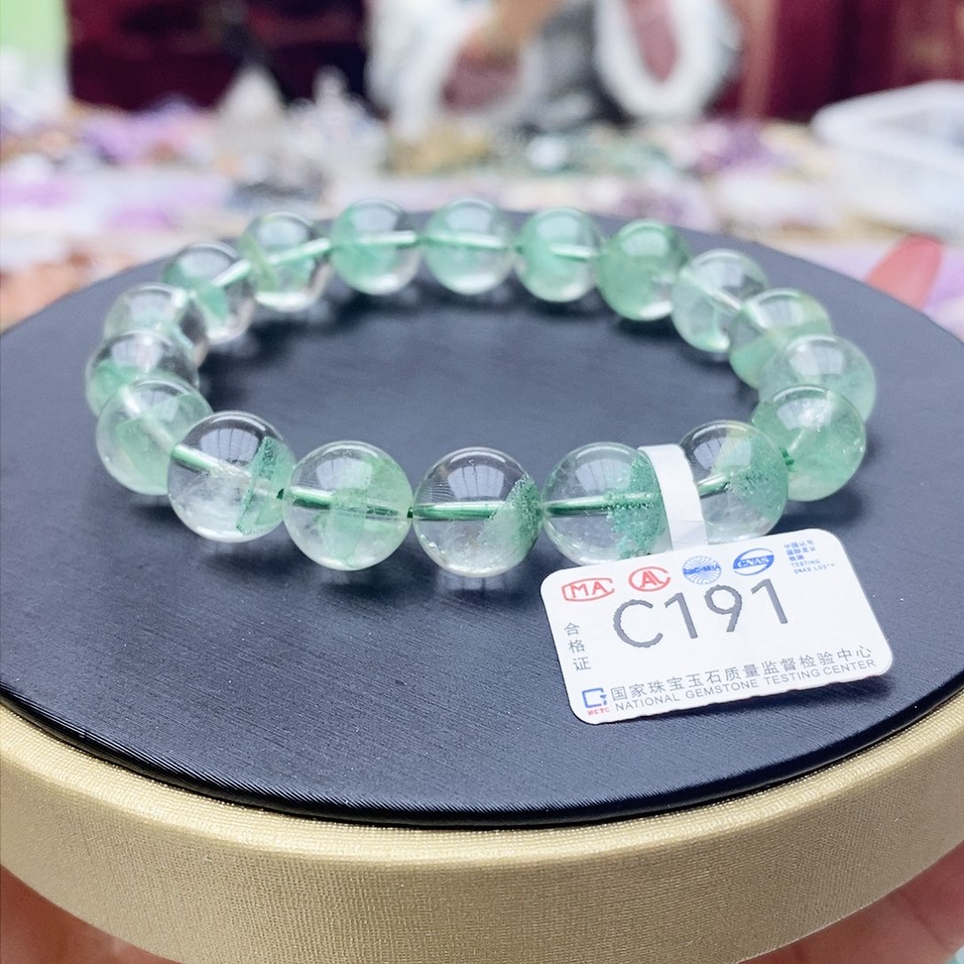 水晶手链未镶嵌凌*C191翠幽灵金字塔11m