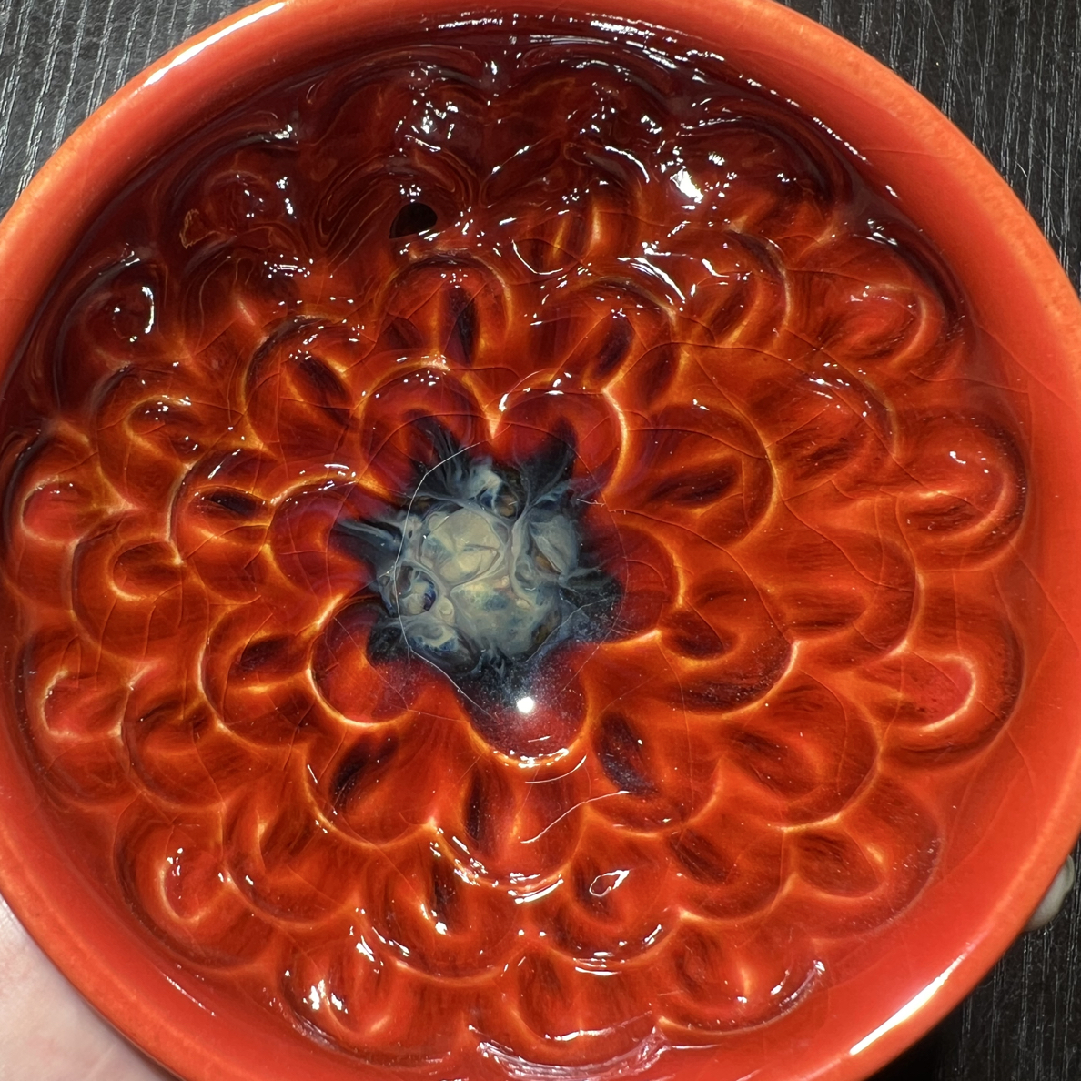 雕刻牛血茶器主人杯当代釉窑变茶杯陶瓷建盏主人杯单杯家用茶具