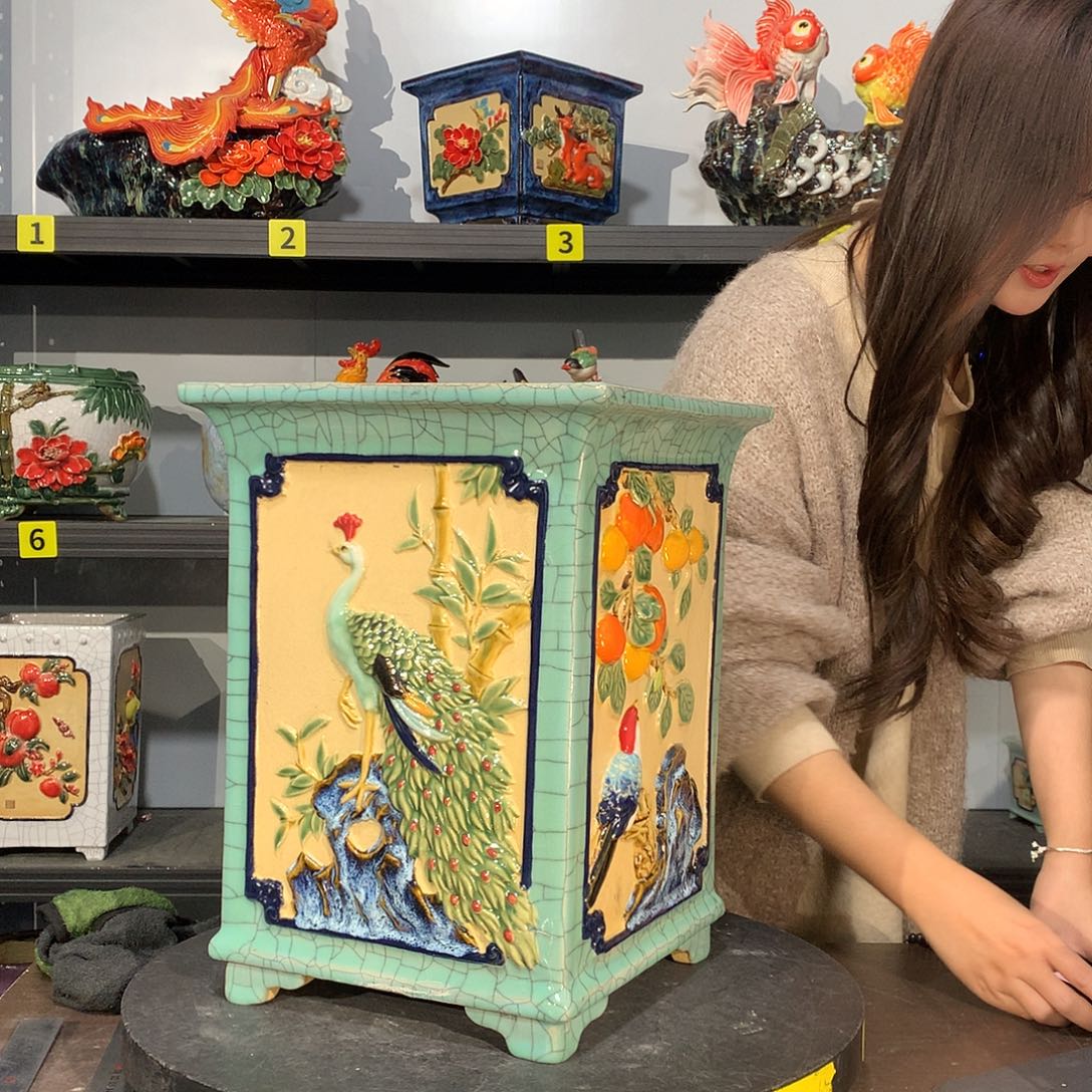 祥***厂高温烧制石湾花盆