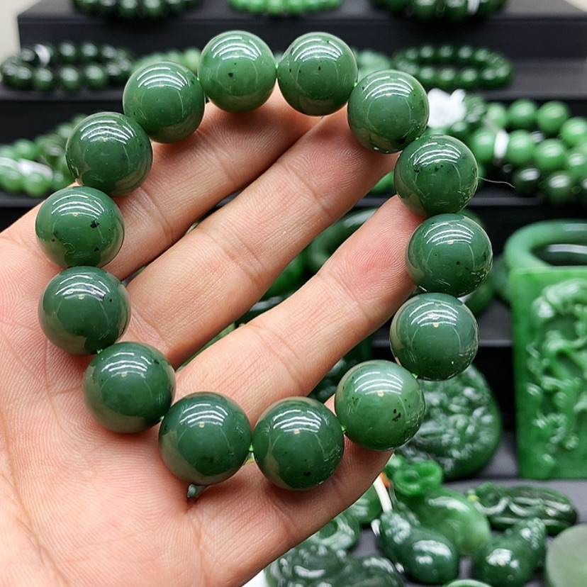 【闪购商品】和田玉（碧玉）手链未镶嵌淮**哥