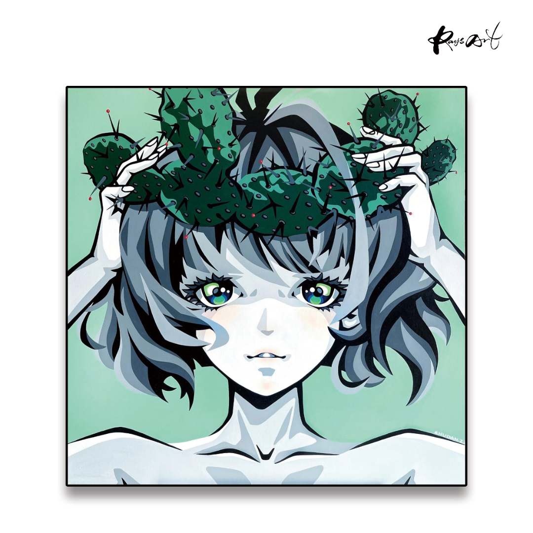 RaysArt艺术-朱丹独立艺术家潮流艺术《匆匆》校服女孩系列绘画作品