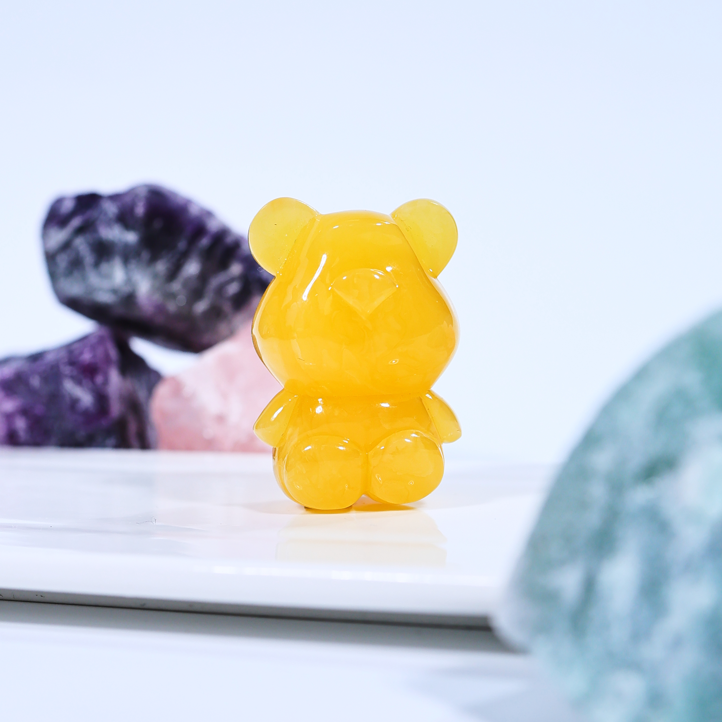 【颜如蜜珠宝】可爱时尚气质焦皮浓蜡白花天然蜜蜡暴力小熊吊坠FA22