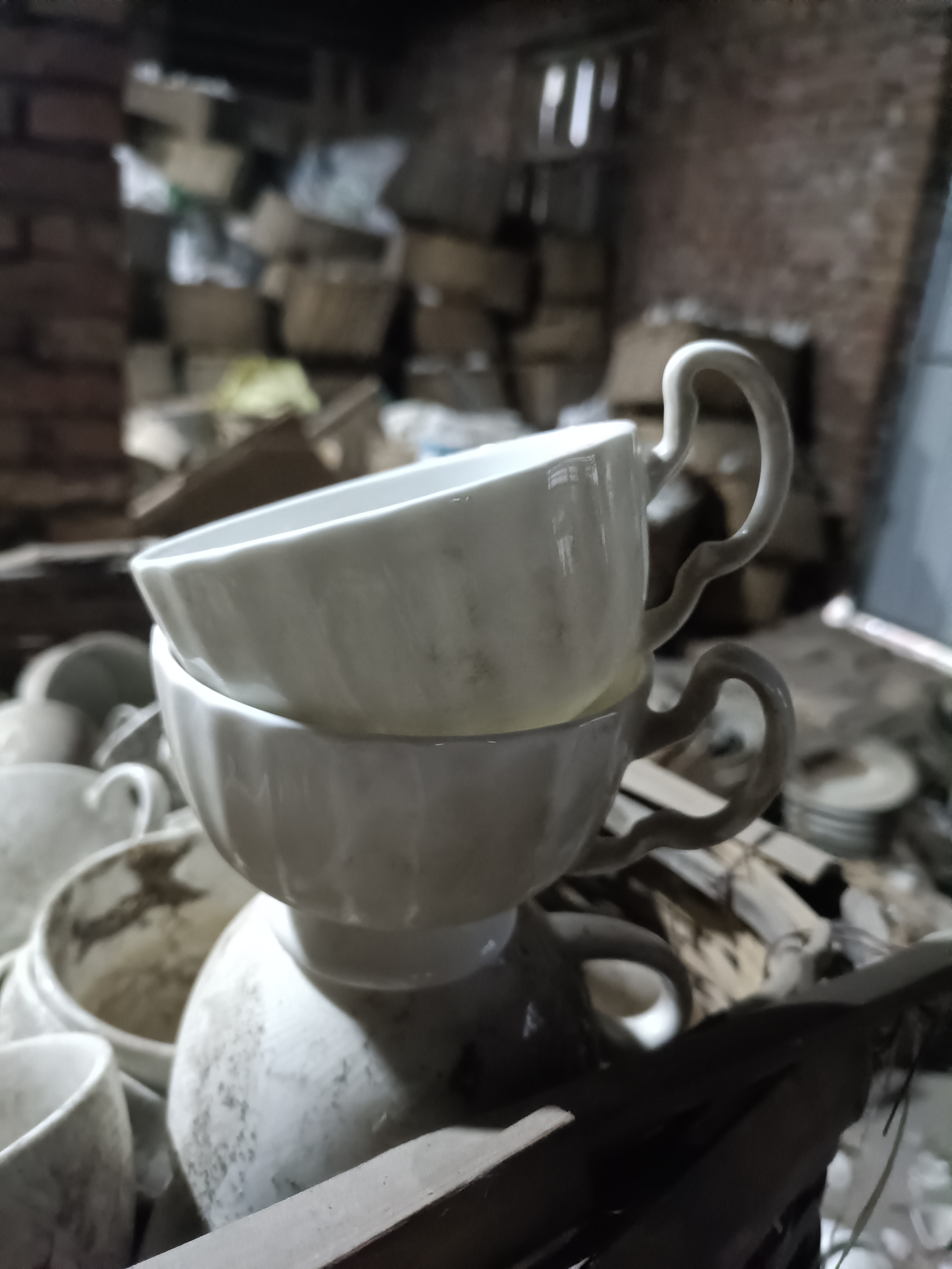 磁州窑出口尾货咖啡杯一对《要求完美勿拍》