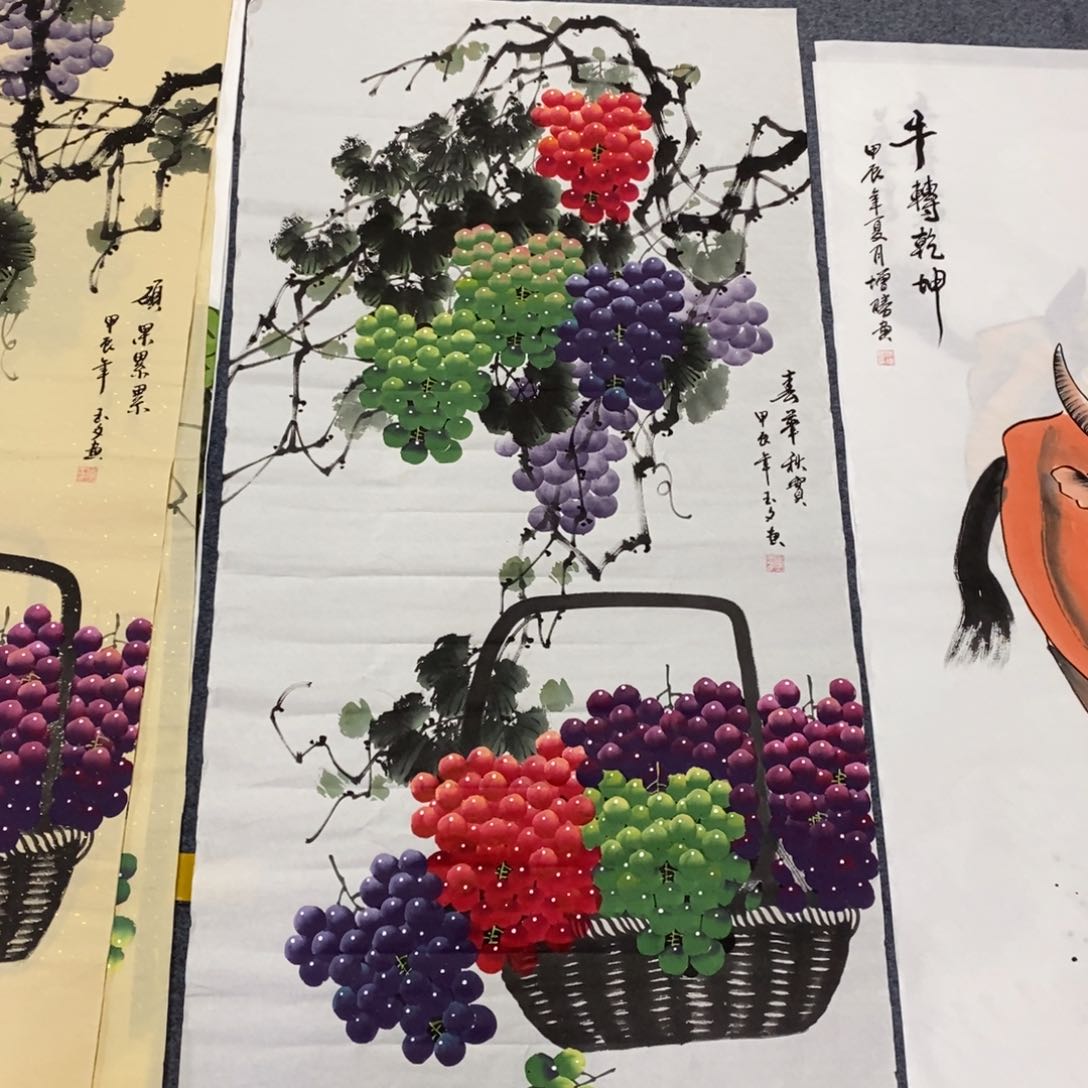 国画逐**翔140✖️70四尺纯手绘画画