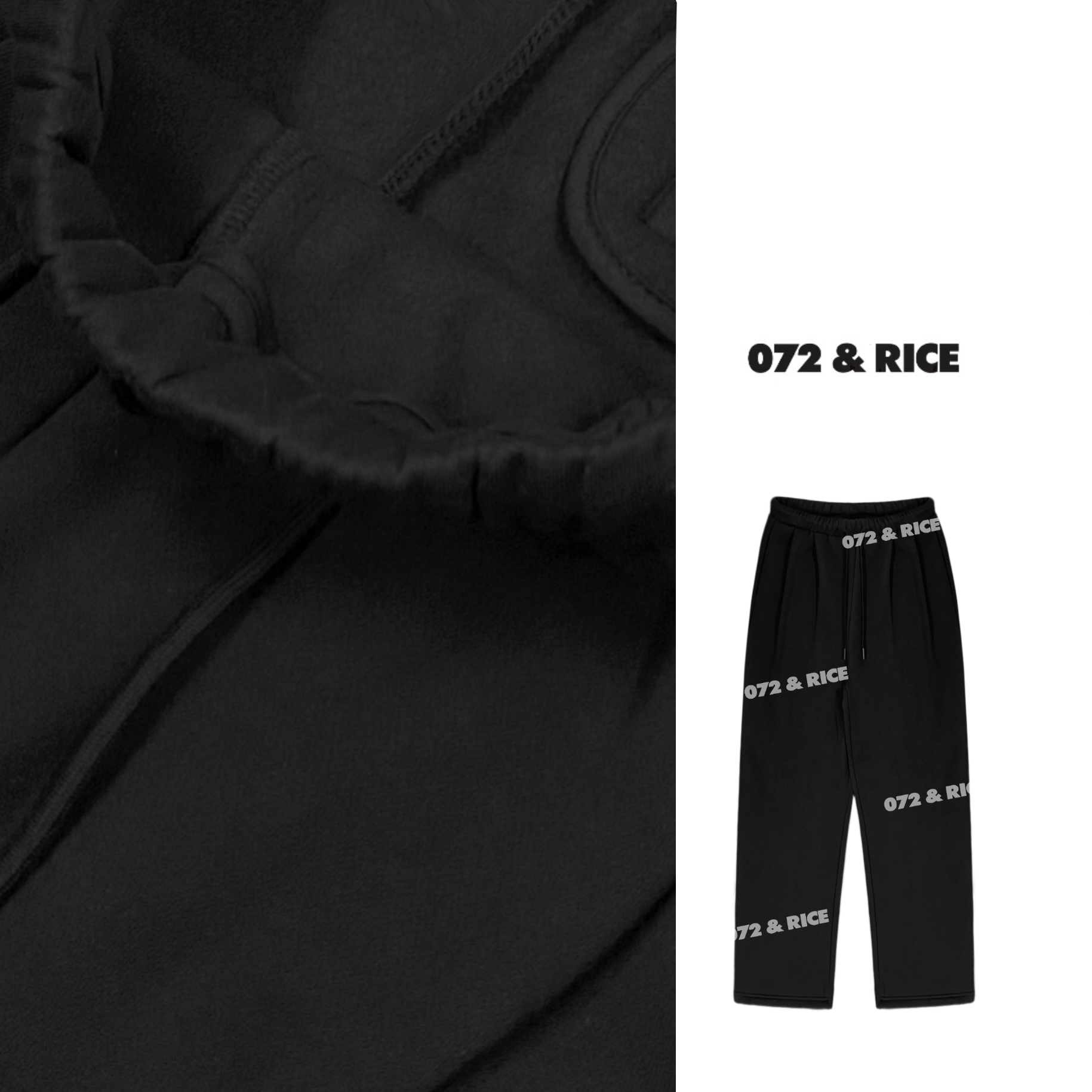 072 & RICE【冬至裤】秋冬休闲橡筋腰加绒阔腿长裤 31XD51 FF12
