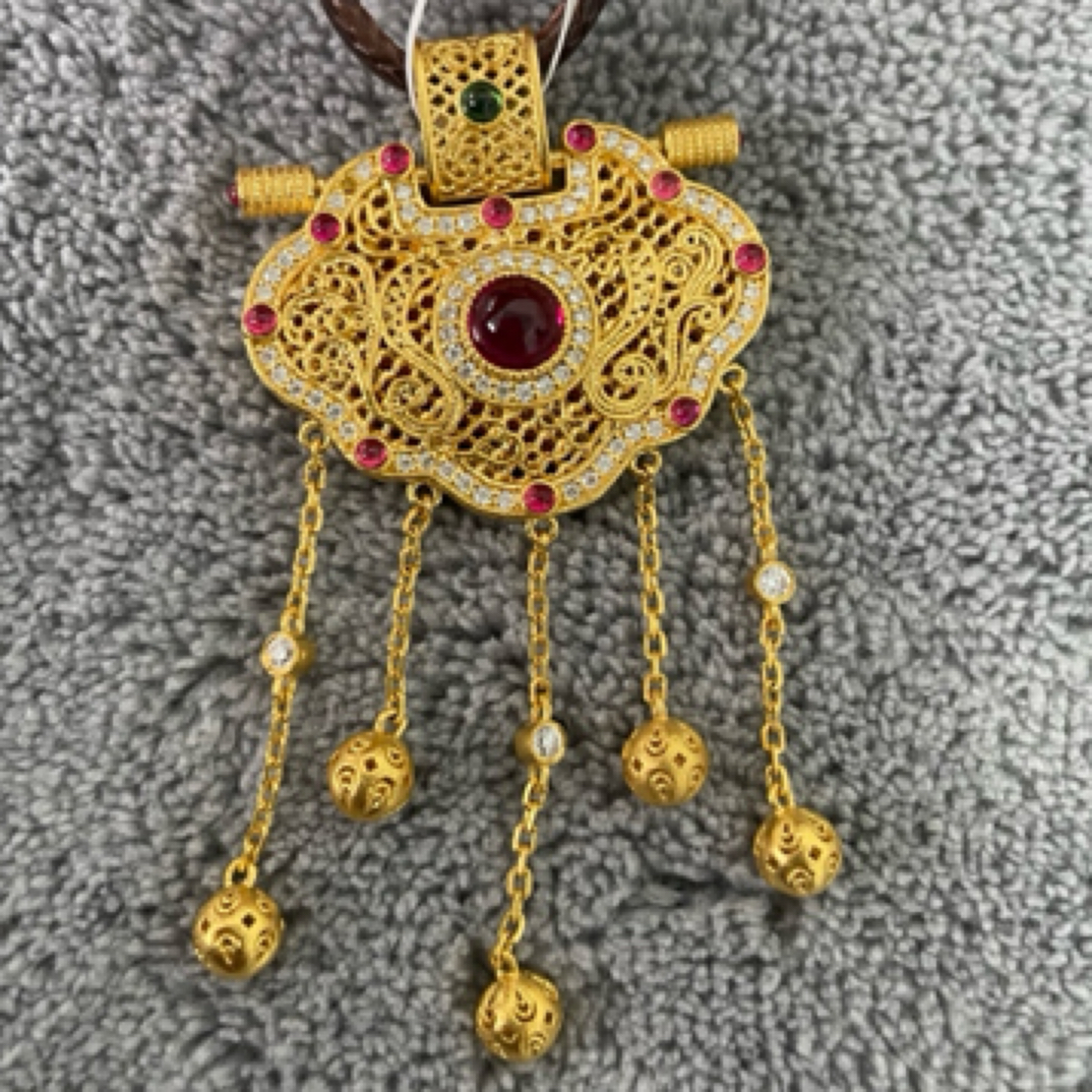 黄金龙凤锁包吊坠